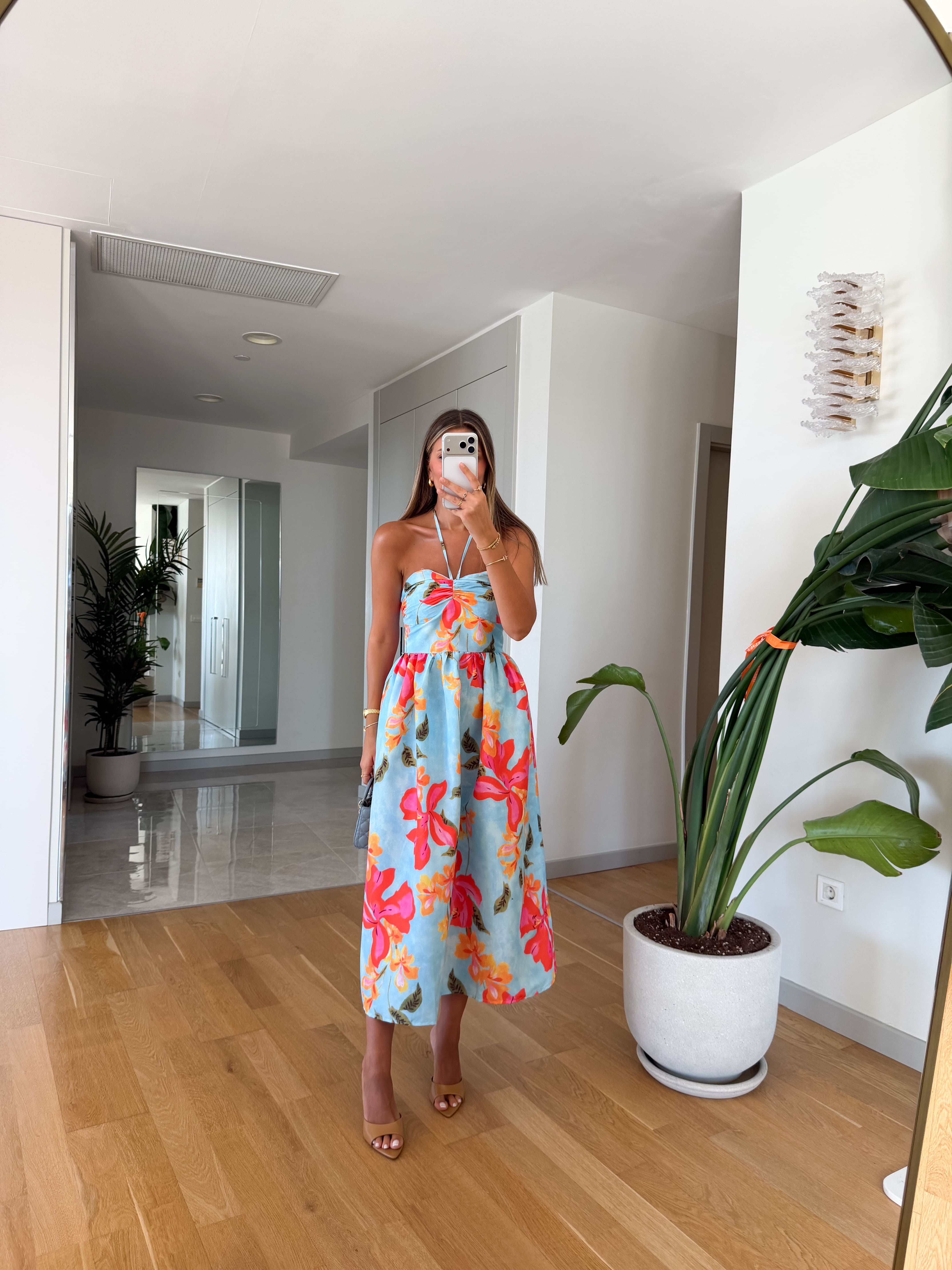 Milo Patterned Midi Dress