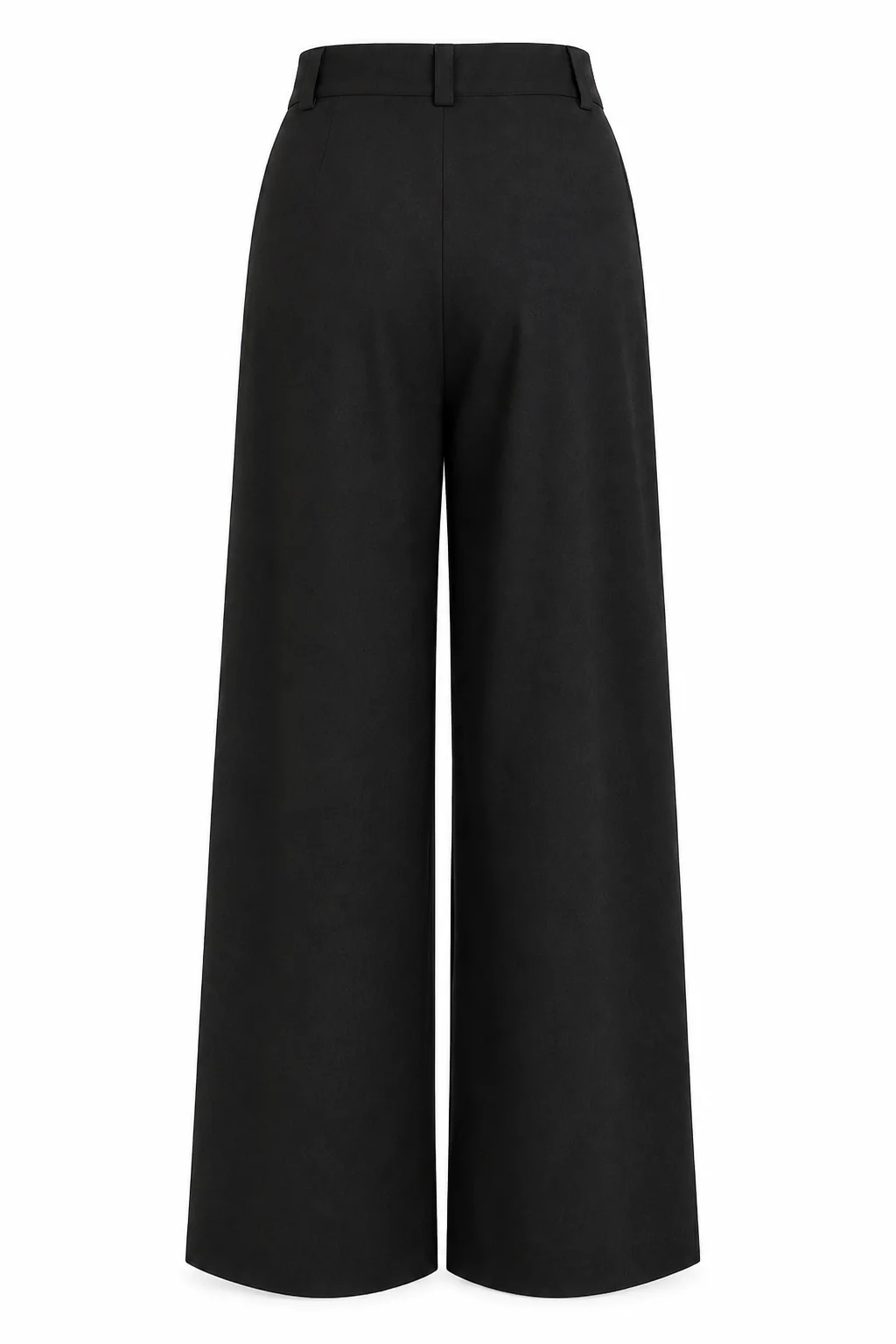 Black Pleat Detail Palazzo Trousers — photograph 3