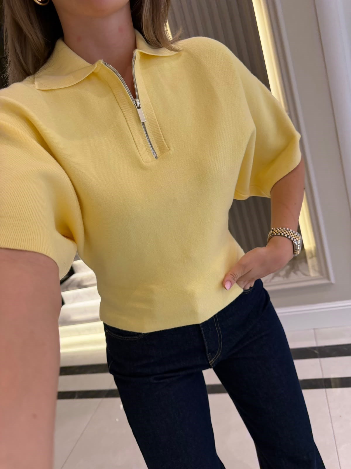 Polo Collar Zip Jumper — photograph 2