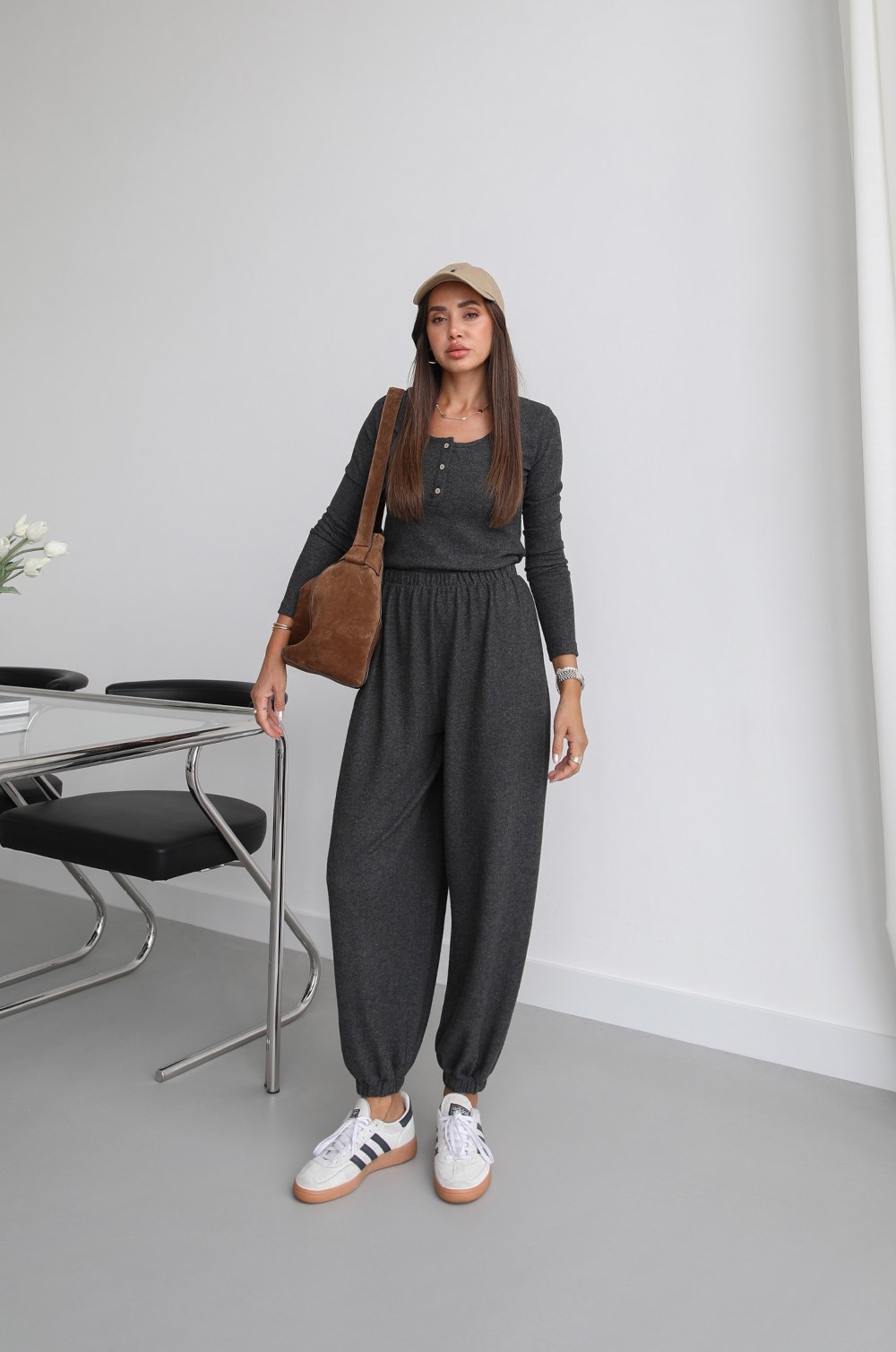 Button Blouse Set
