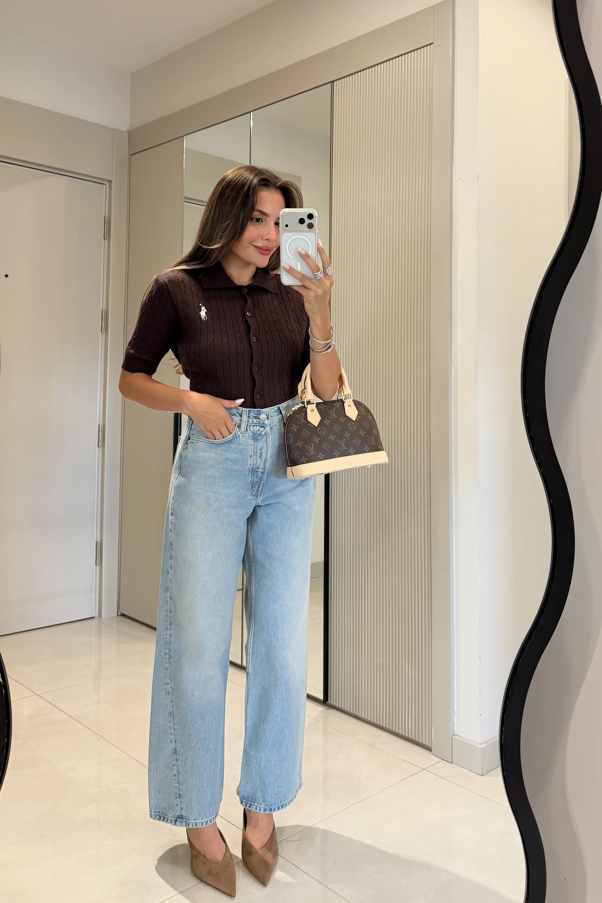 Gamer Midblue High Waisted Baggy Jeans — photograph 2
