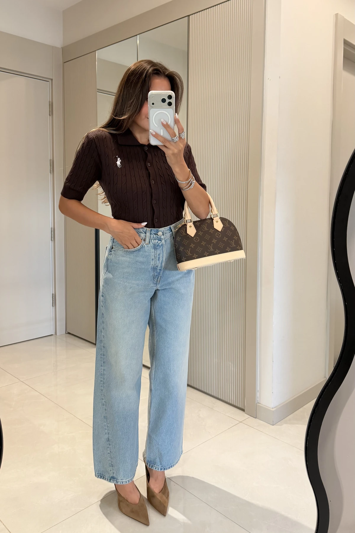 Gamer Midblue High Waisted Baggy Jeans — photograph 3