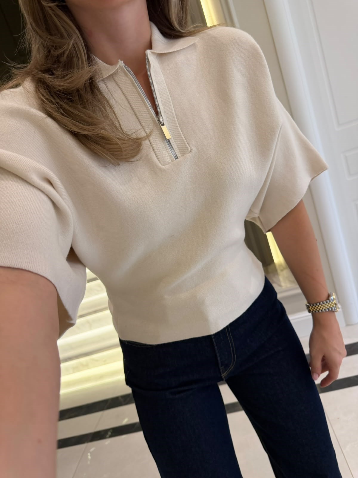 Polo Collar Zip Jumper — photograph 2