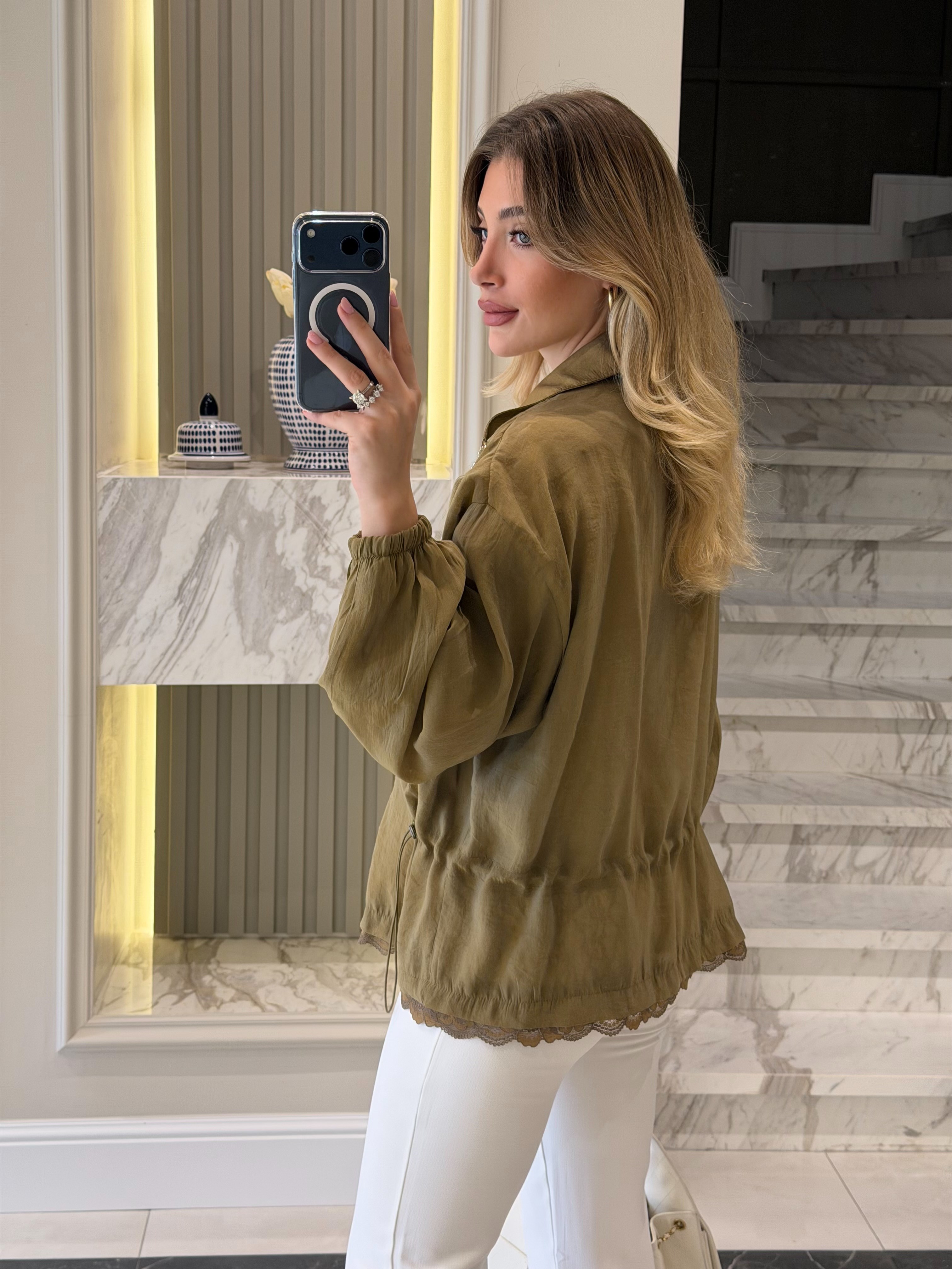 Olive Embroidered Dik Jacket — photograph 2