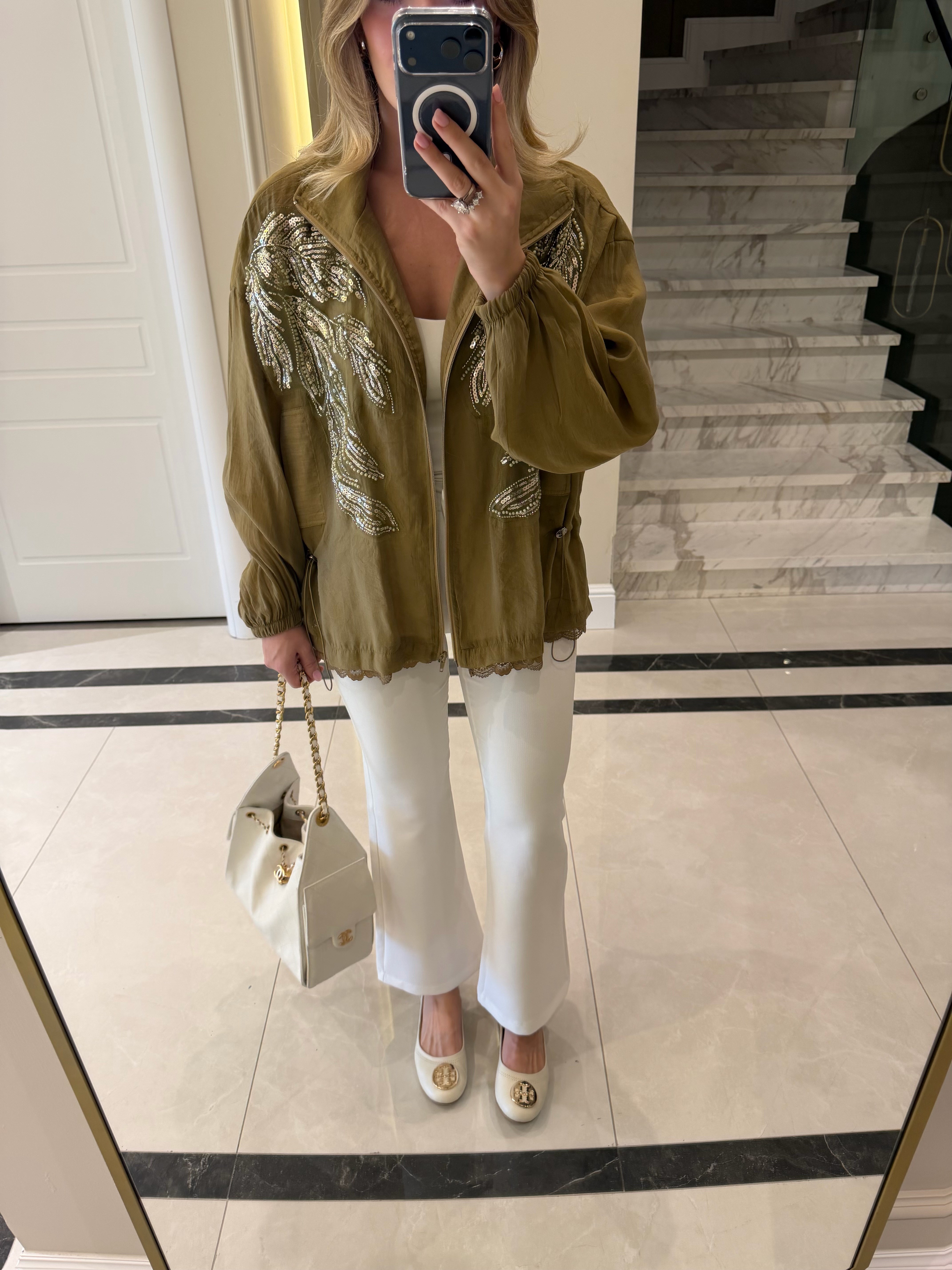 Olive Embroidered Dik Jacket — photograph 3