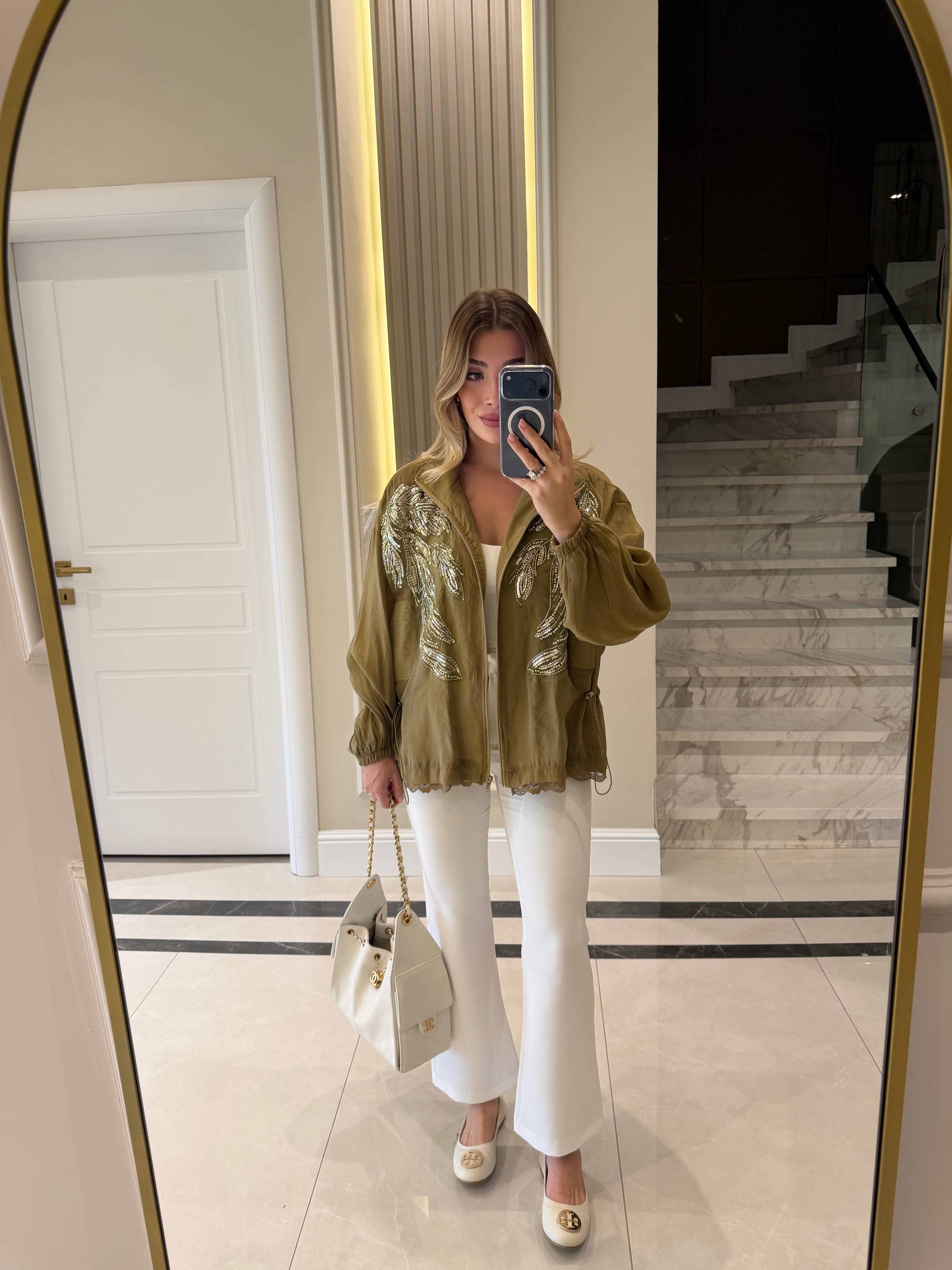 Olive Embroidered Dik Jacket — photograph 5
