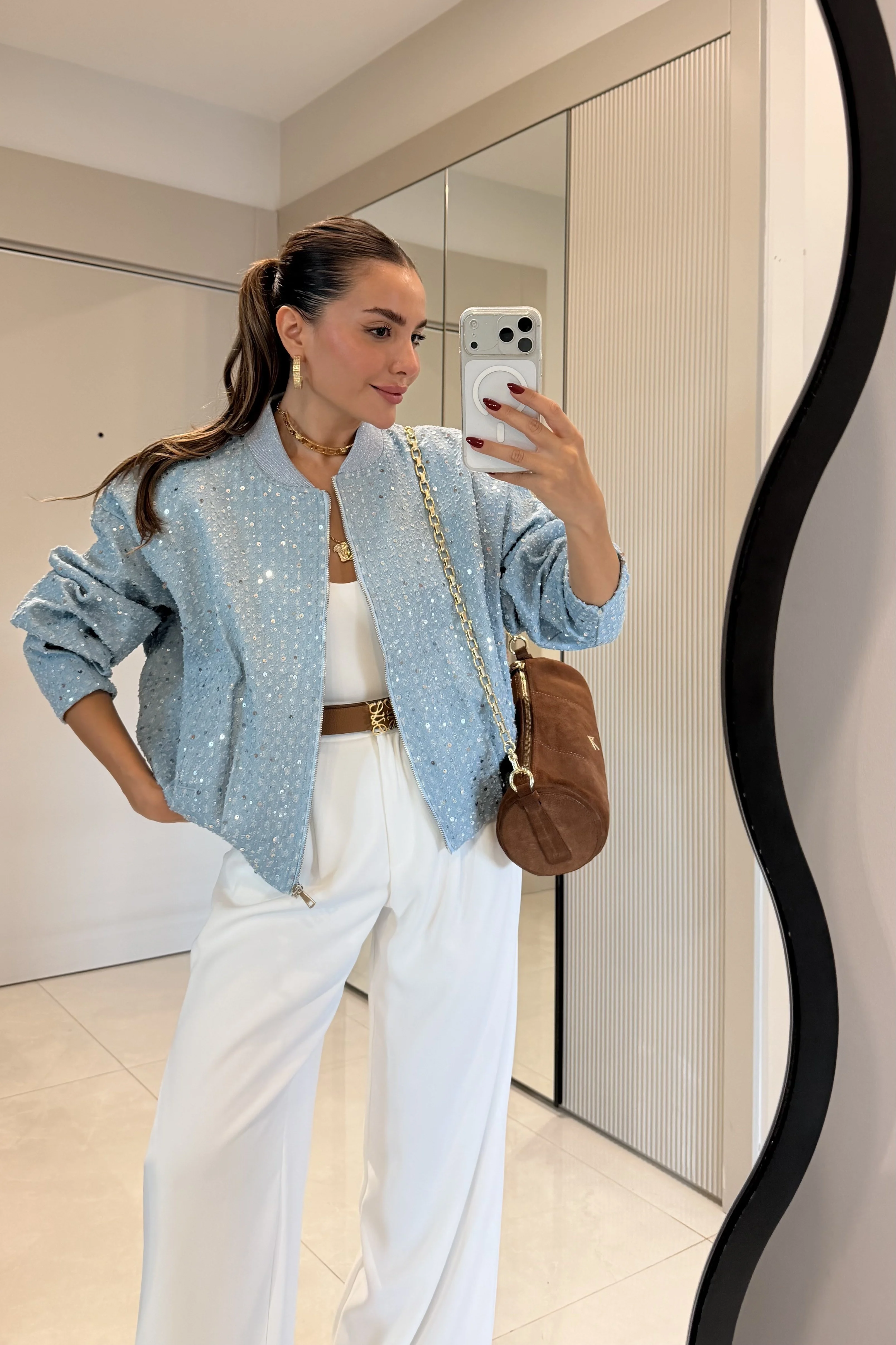Rebecca Sequin Zip Jacket