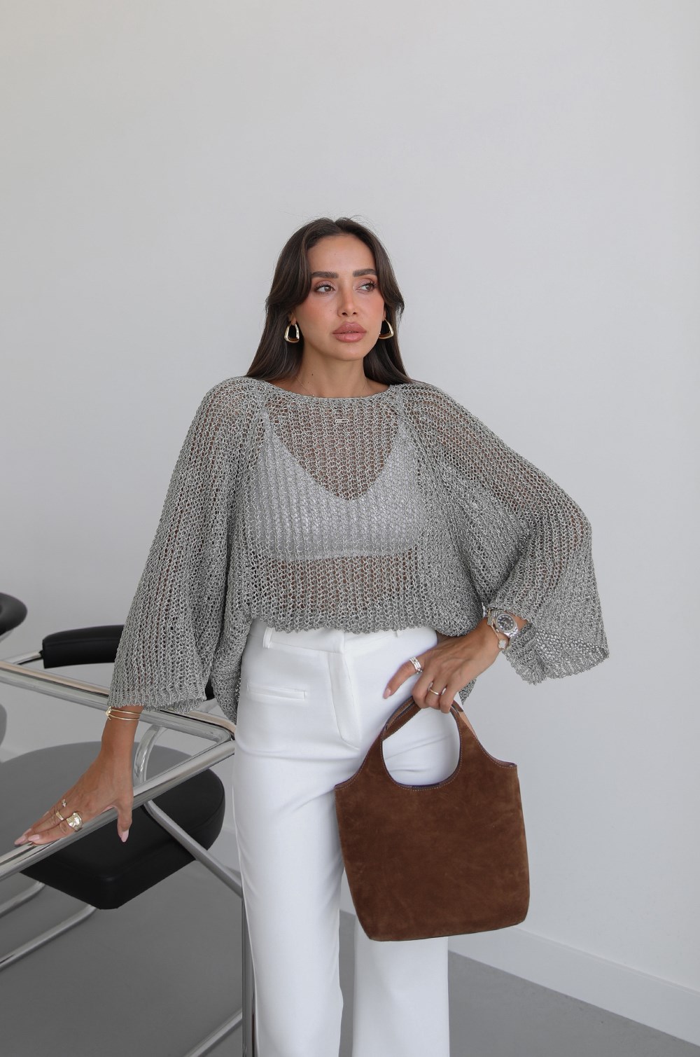 File Knitted Blouse