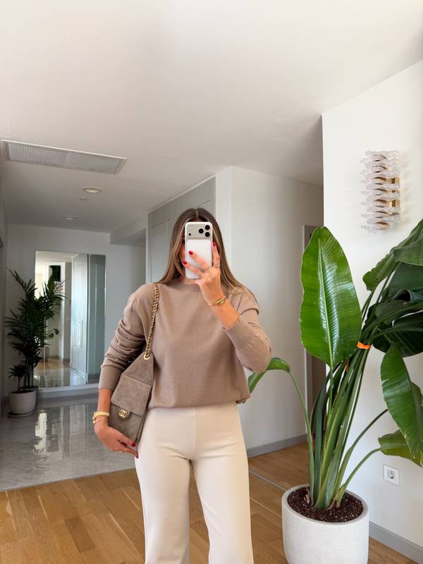 Crew Neck Basic Knit Jumper