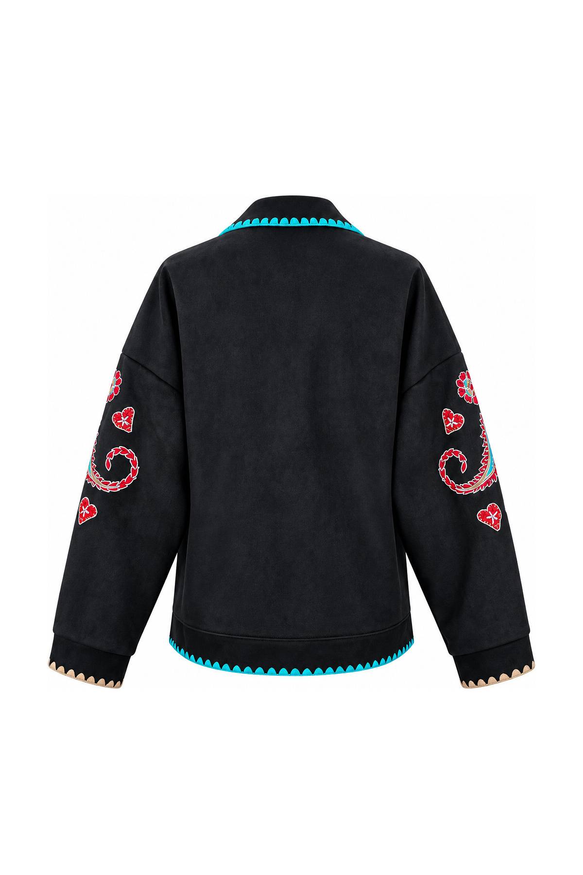 Premium Embroidery Embroidered Suede Jacket — photograph 4