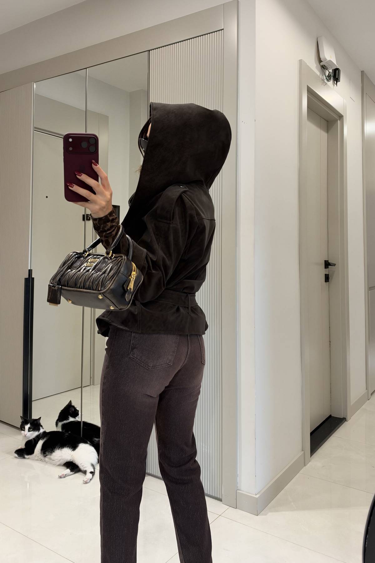 Barcelona Hooded Belt And Zip Detail Jacket — photograph 4
