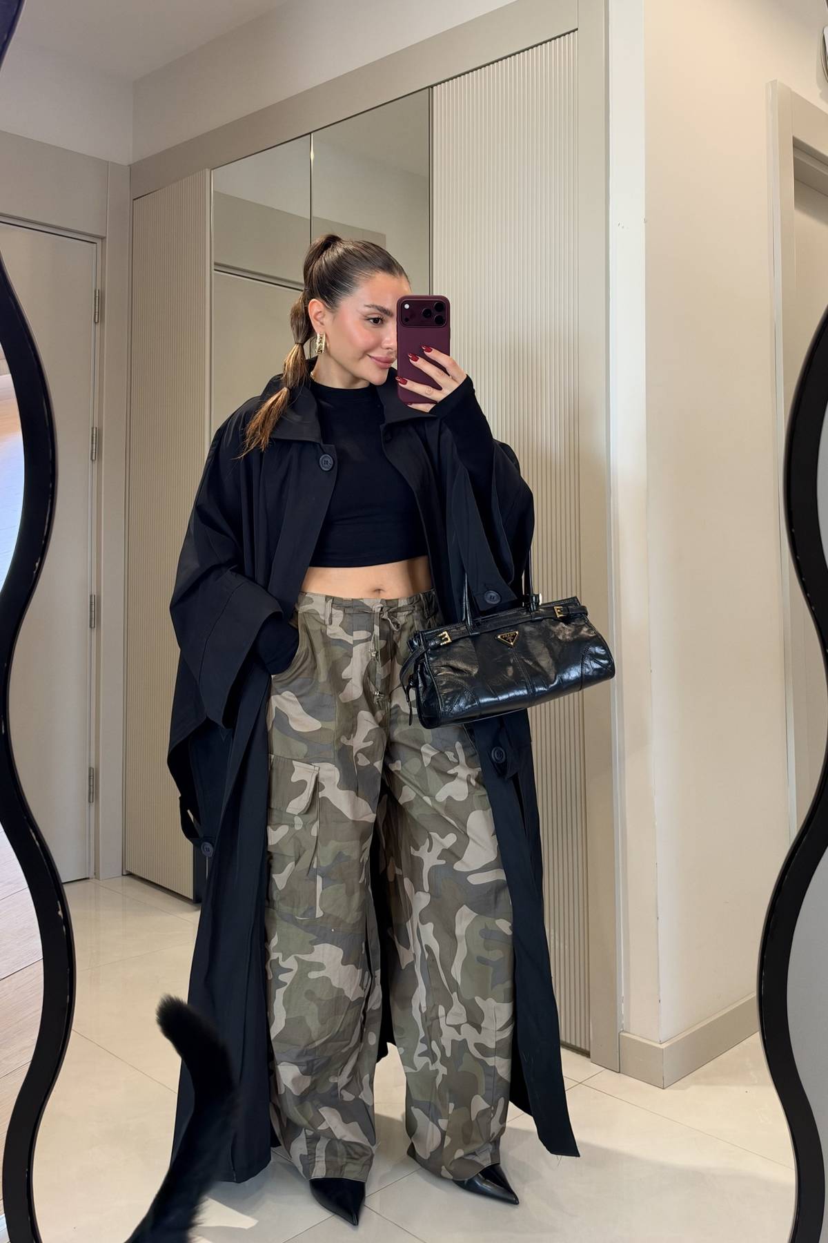 Henna Oversized Long Trench Coat — photograph 2