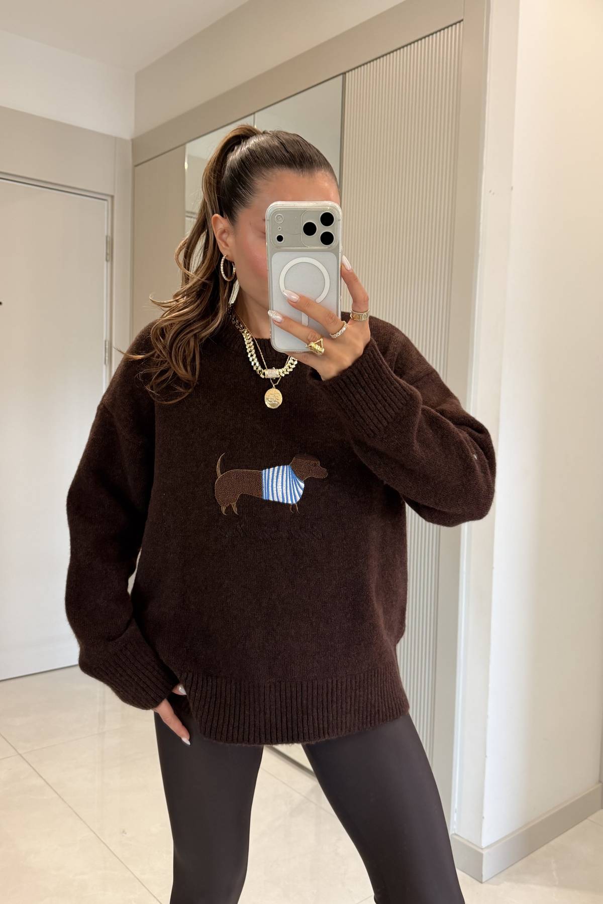 Dogge Dog Print Jumper — photograph 2