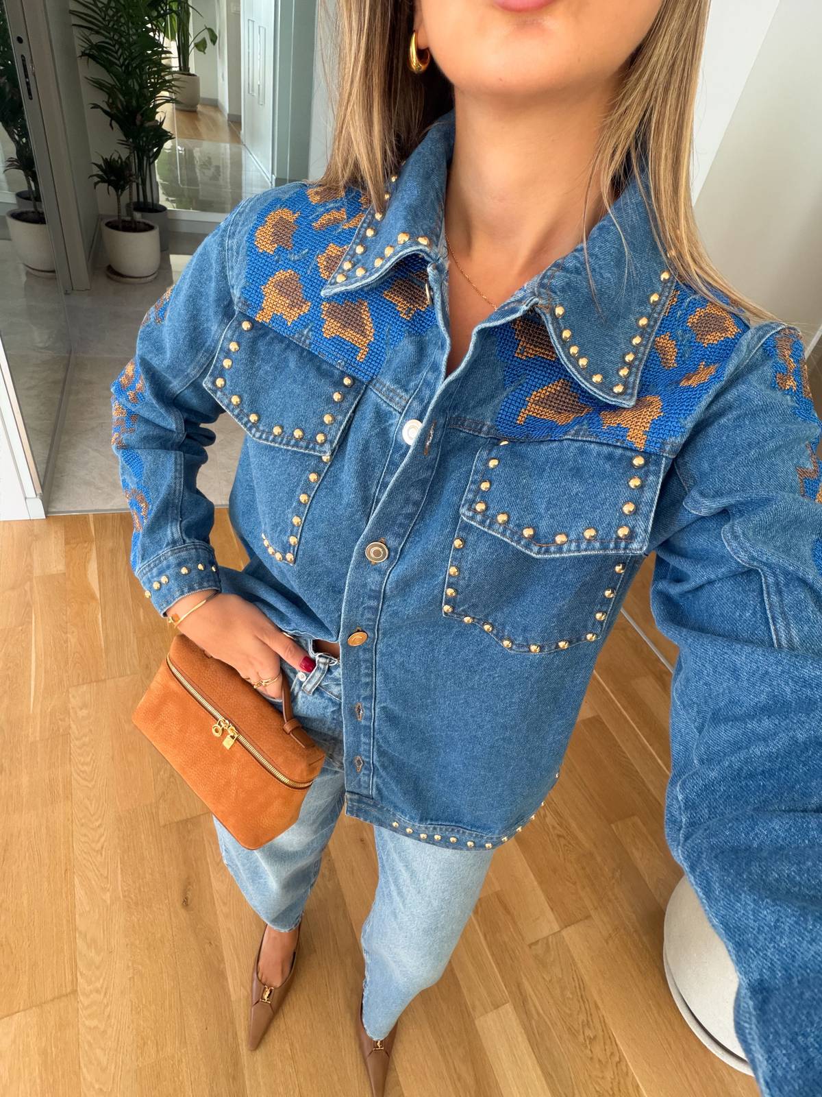 Embroidered Denim Shirt — photograph 3