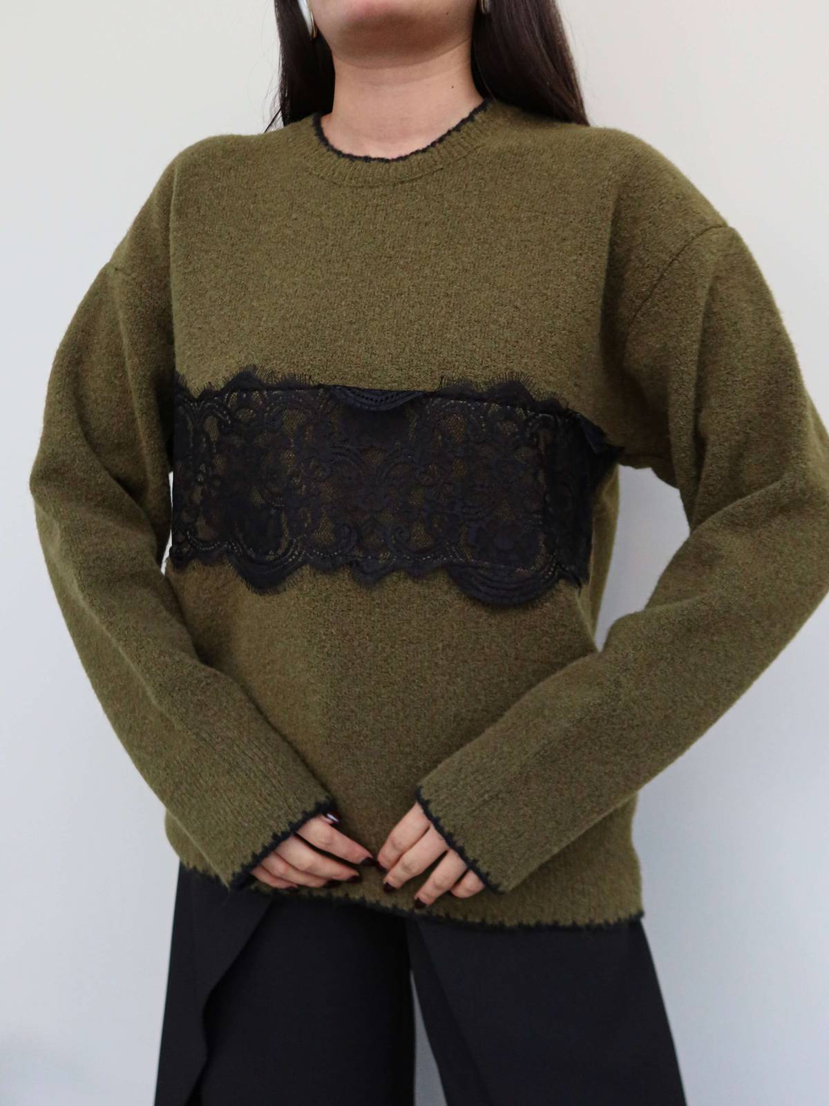 Lace Heart Detail Soft Knit Jumper — photograph 3