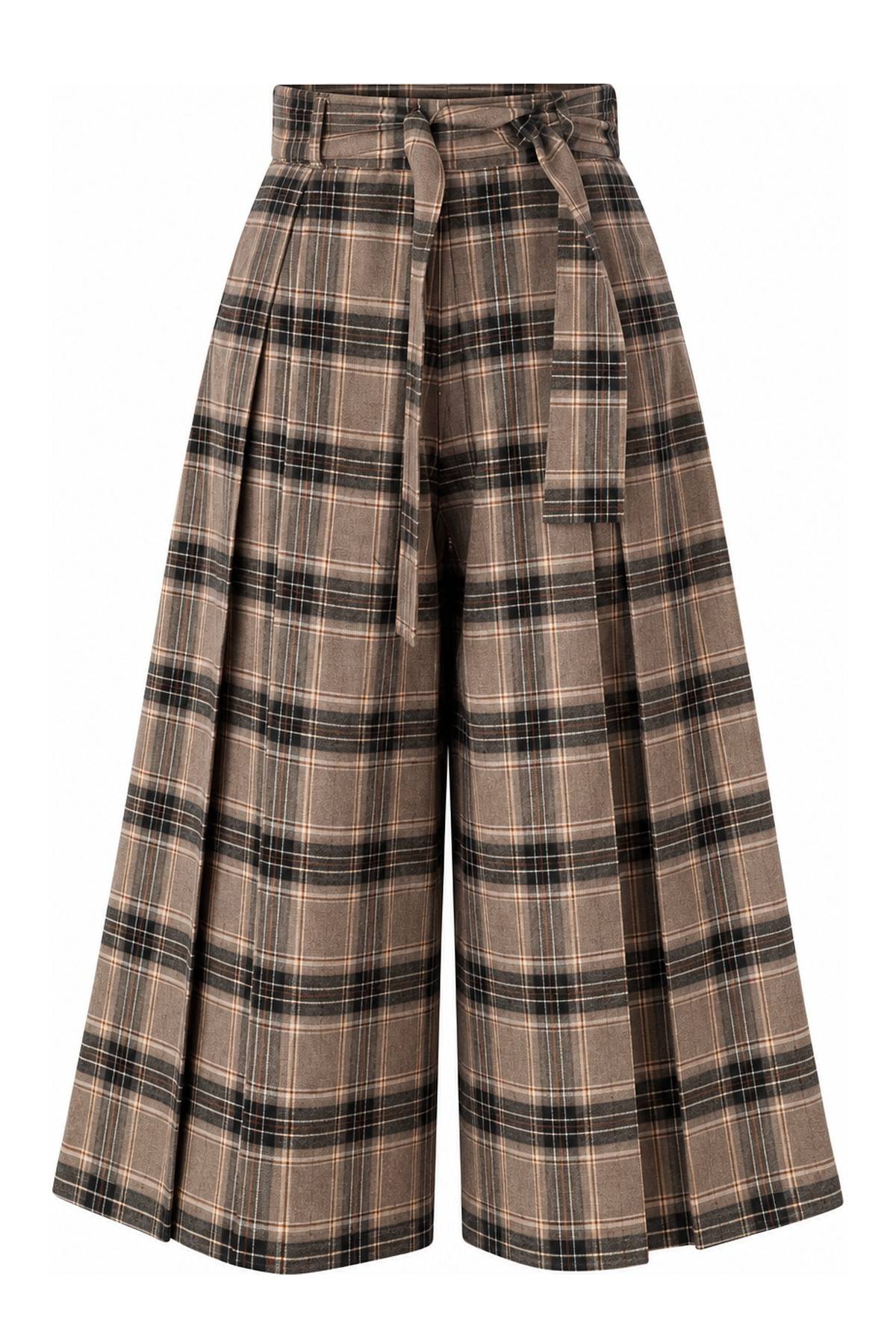 Self Belt Check Bermuda Shorts — photograph 2