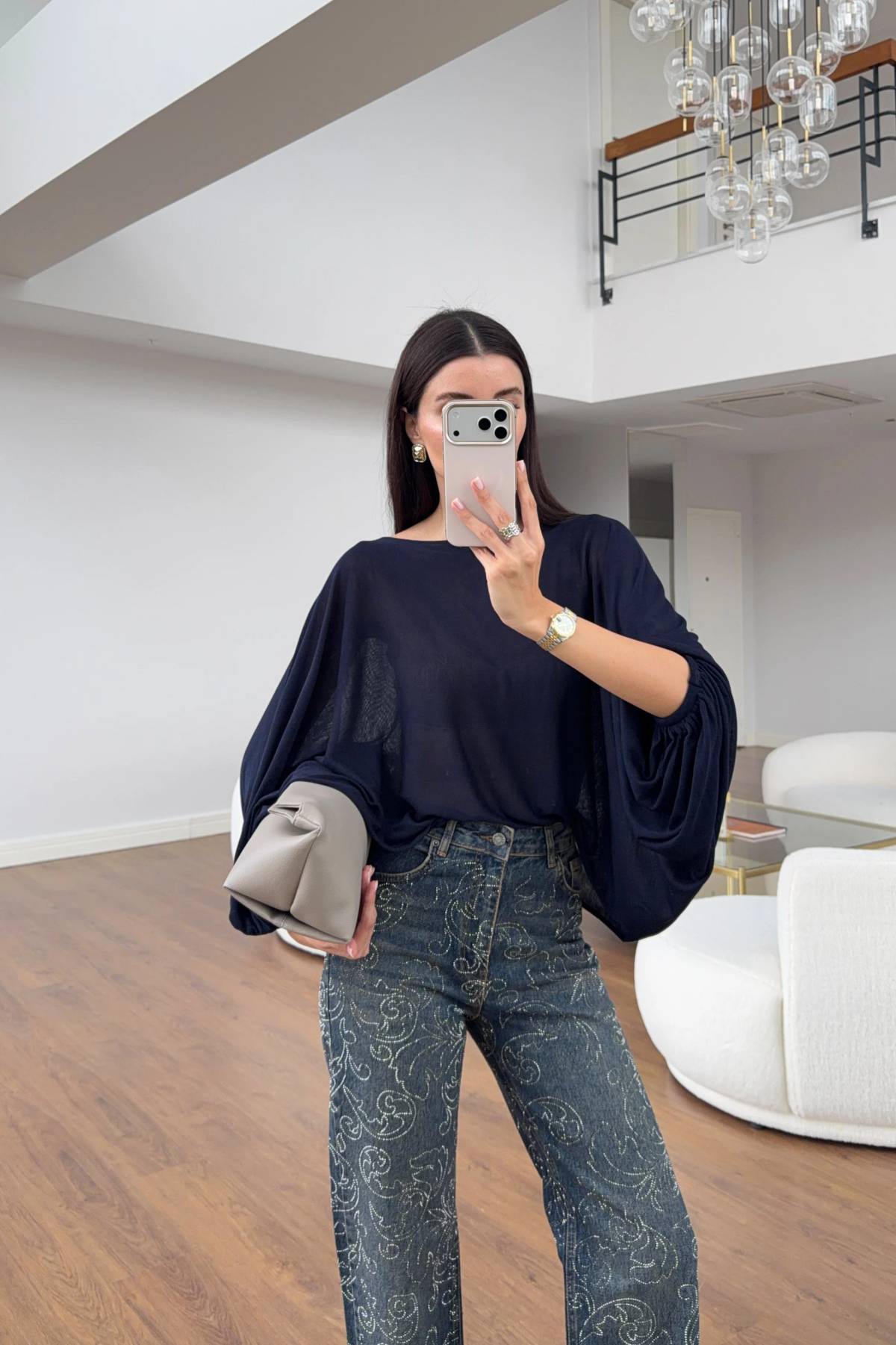 Batwing Sleeve Knit Jumper