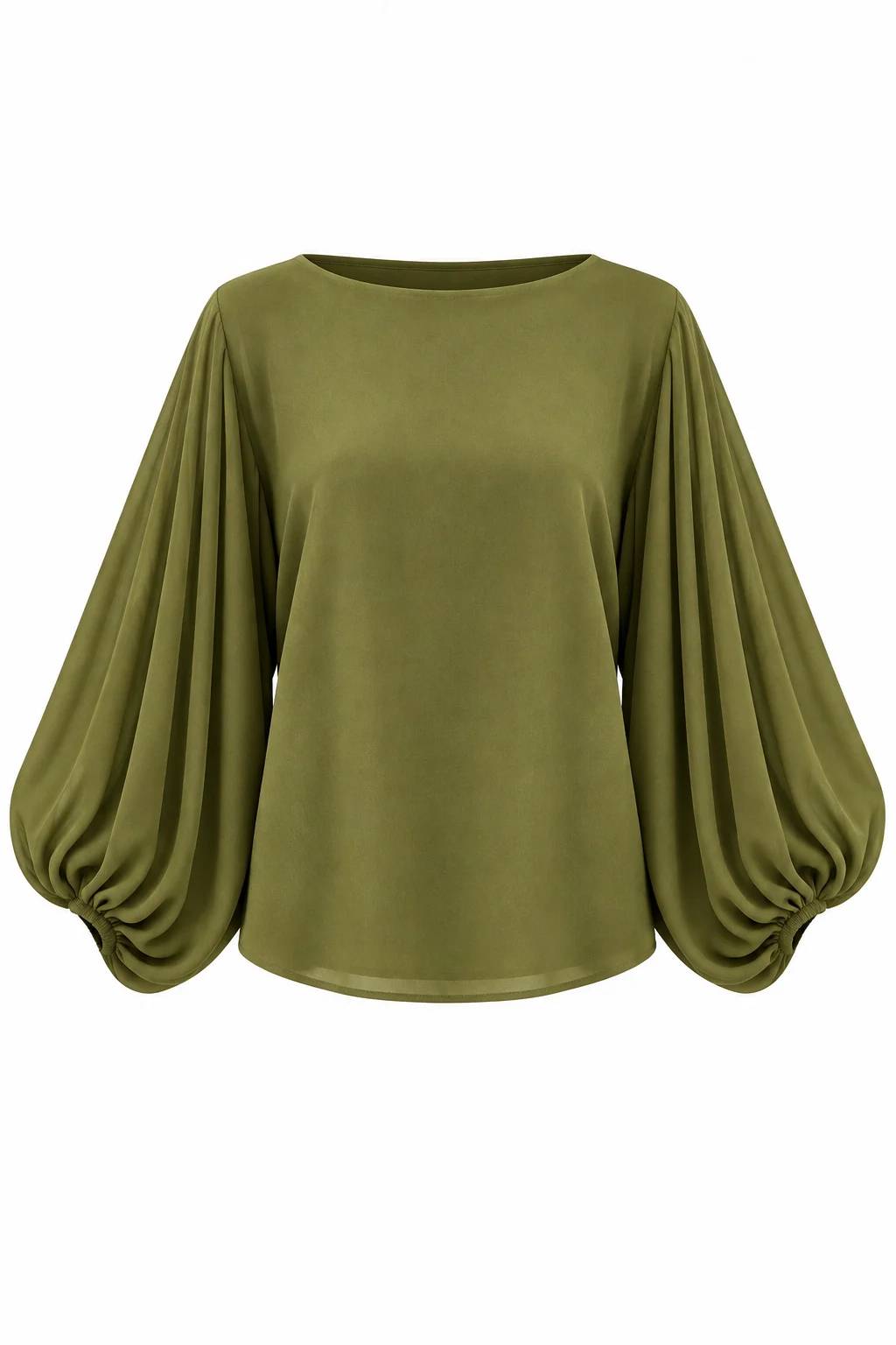 Batwing Sleeve Khaki Knit — photograph 2