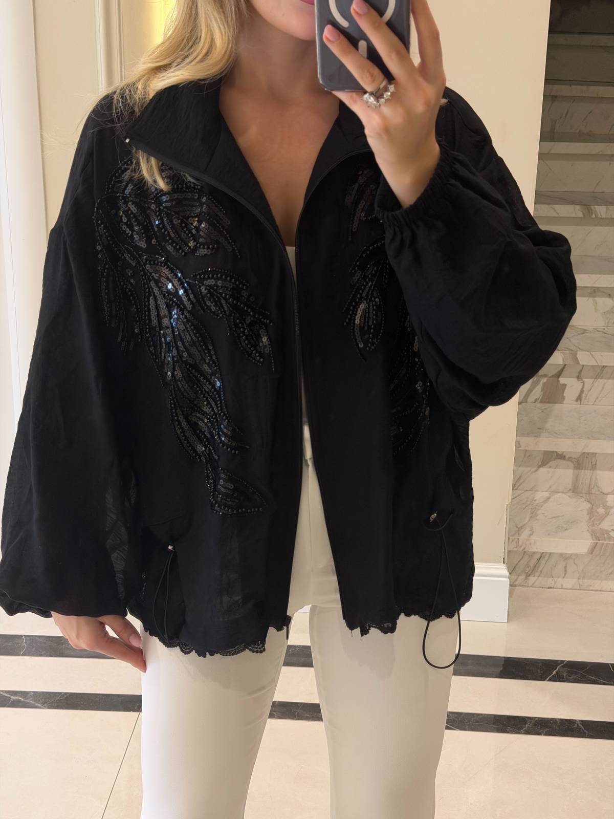 Embroidered Stand Collar Jacket — photograph 3