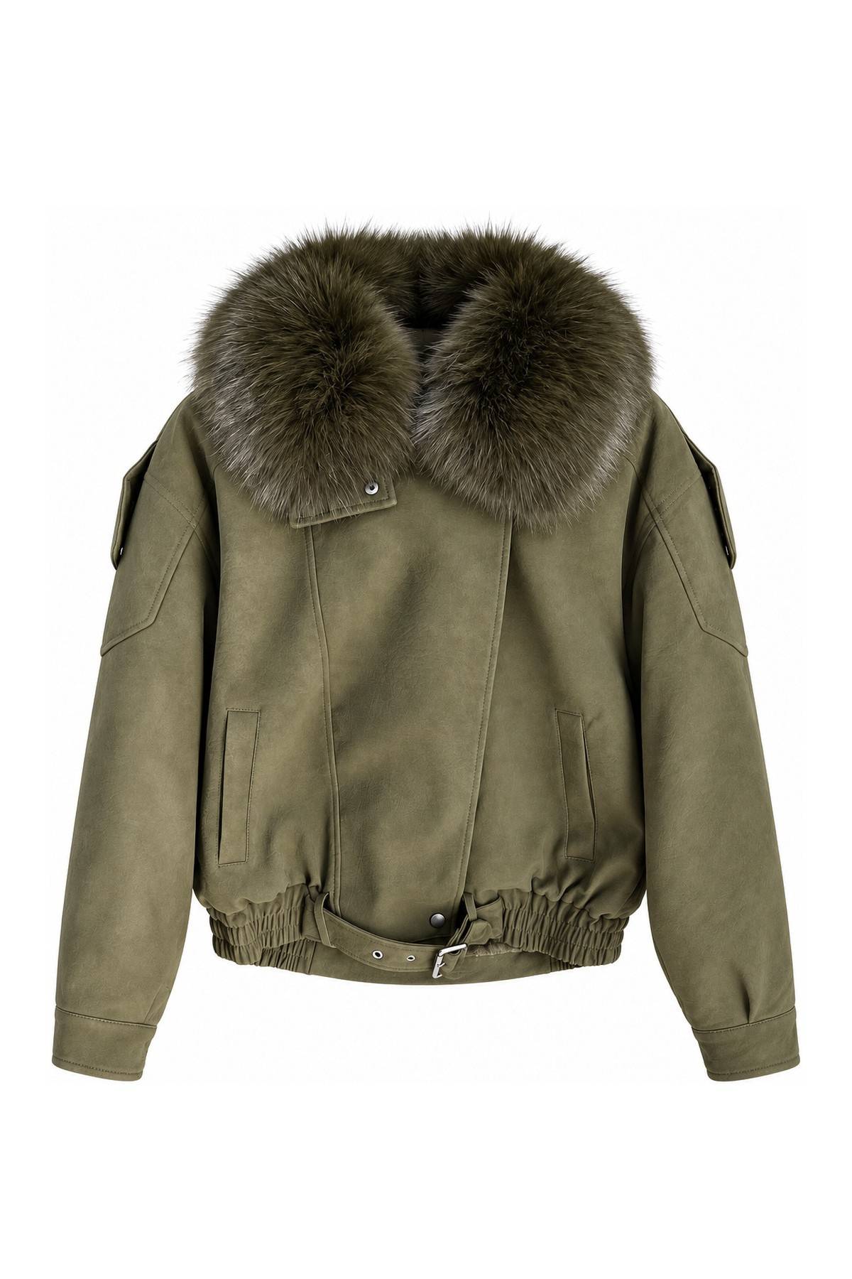 Premium Fur Collar And Lined Coat — photograph 3