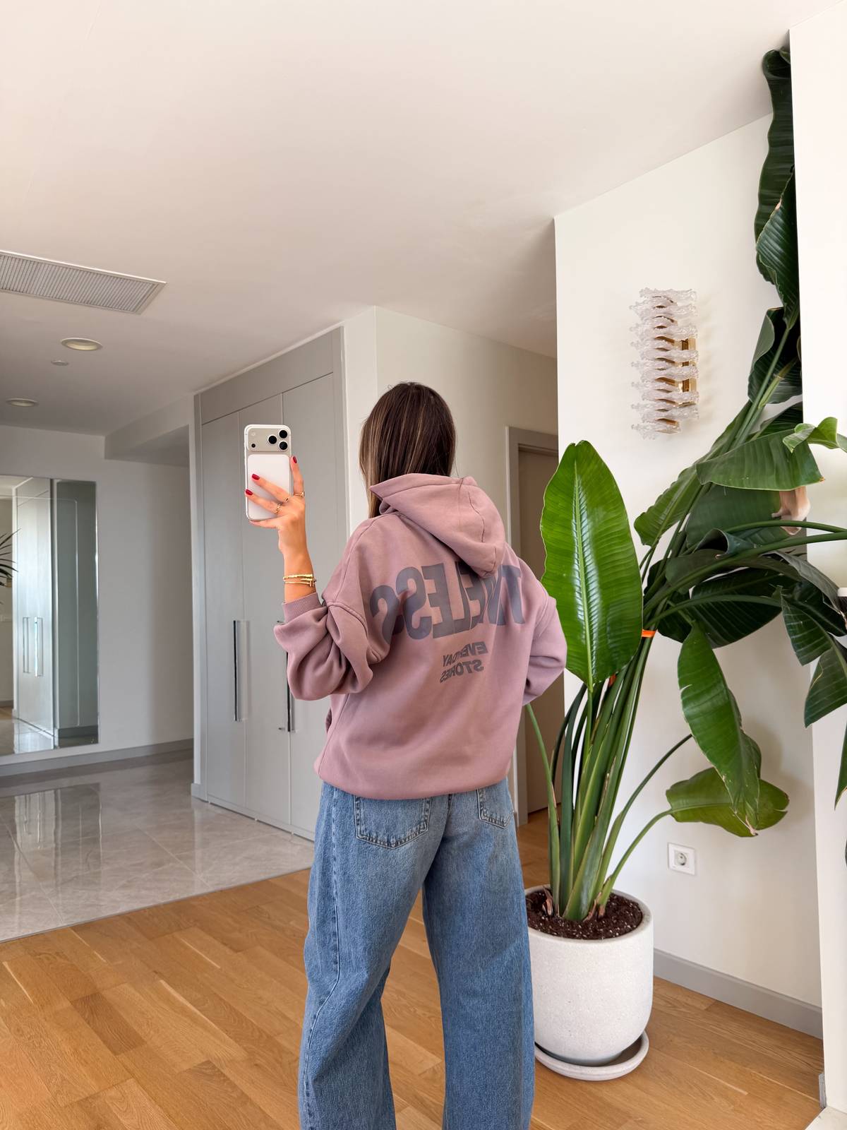 Urban Printed Sweatshirt Lilac — photograph 2