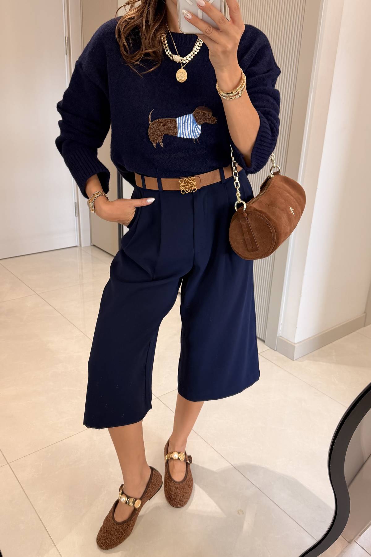 Chiara Wide Leg Capri Trousers — photograph 2