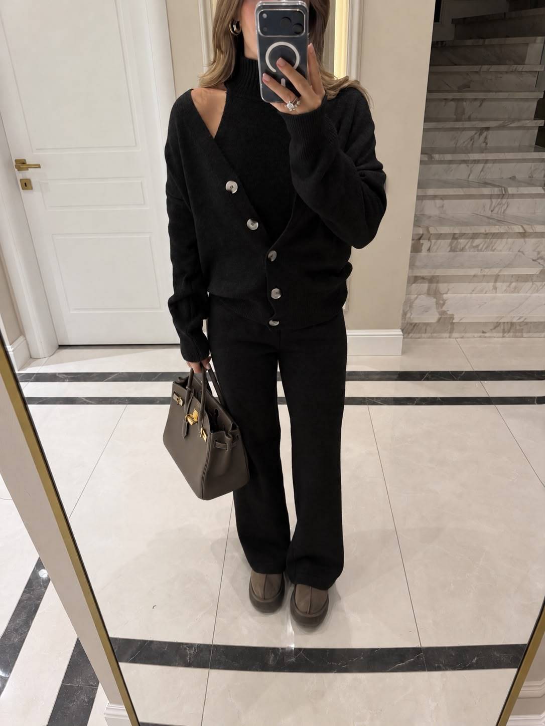 Three Piece Knit Set With Cardigan — photograph 2