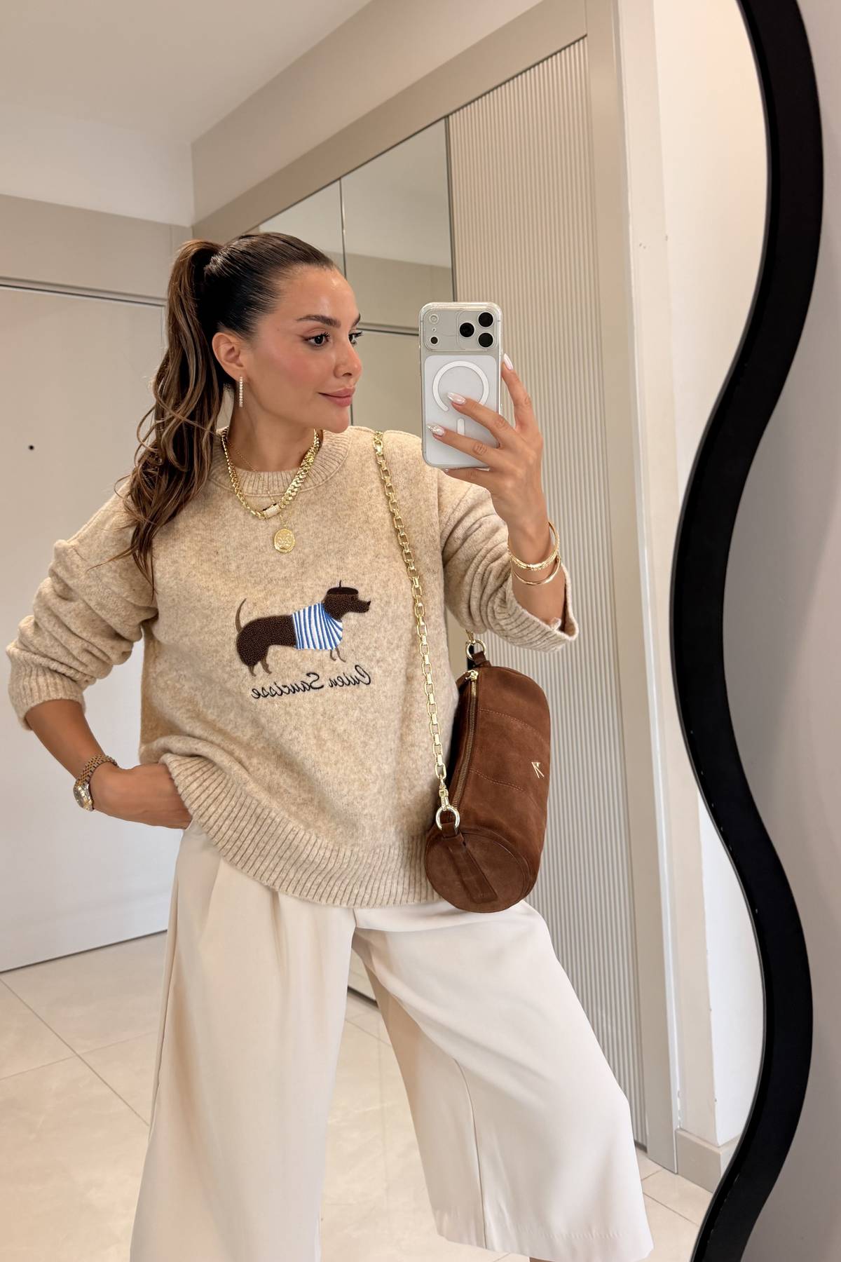 Dogge Dog Print Jumper