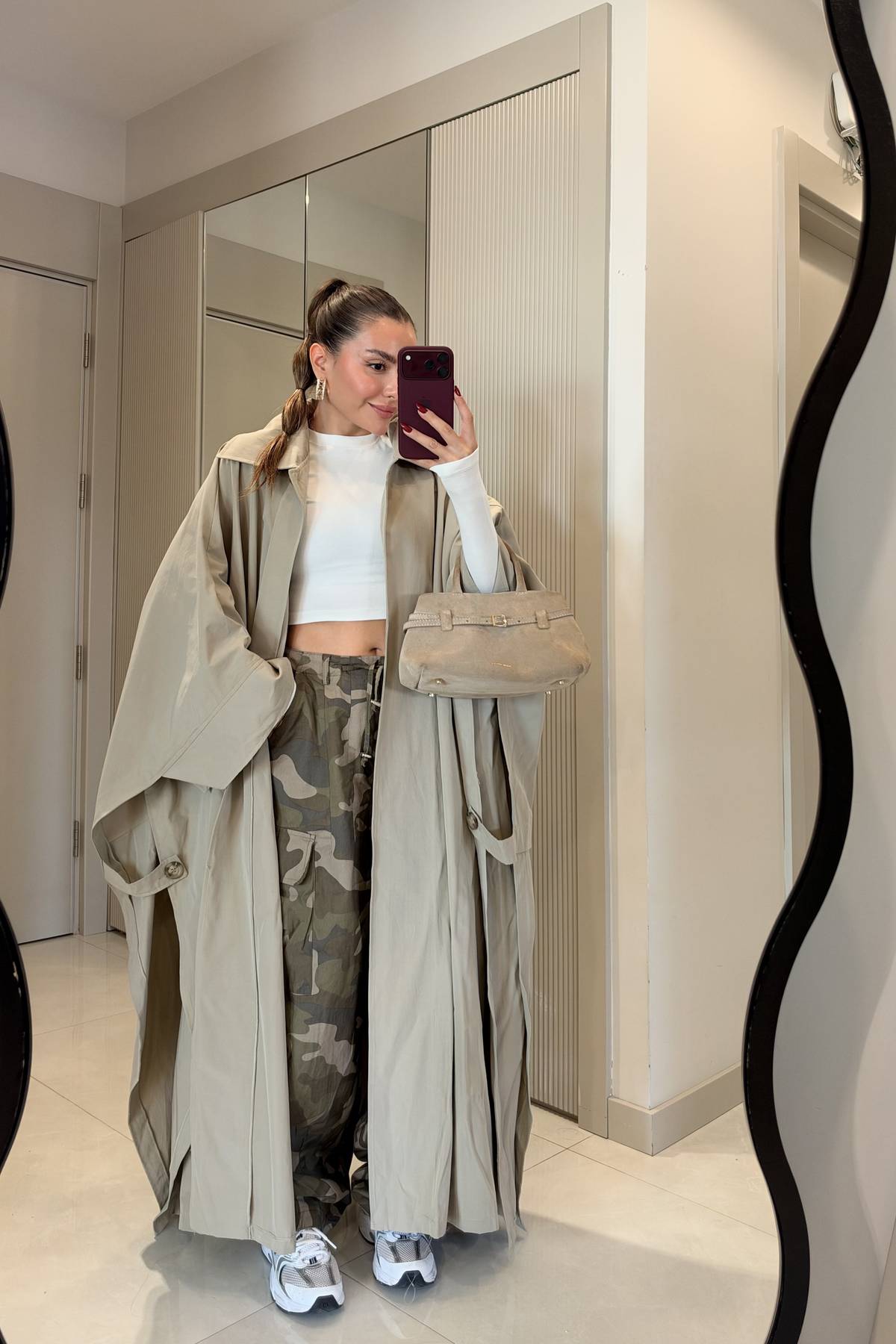 Henna Oversized Long Trench Coat