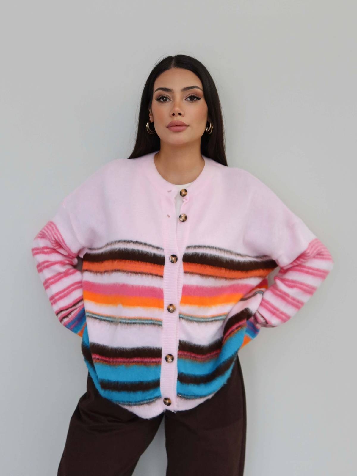 Crew Neck Soft Cardigan