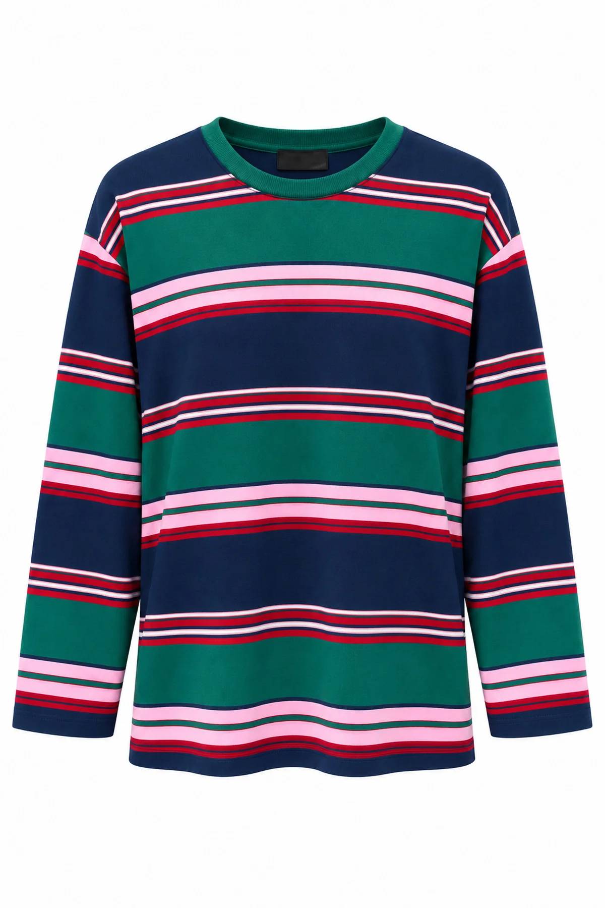 Multi Multicoloured Striped Long Sleeve T-Shirt
