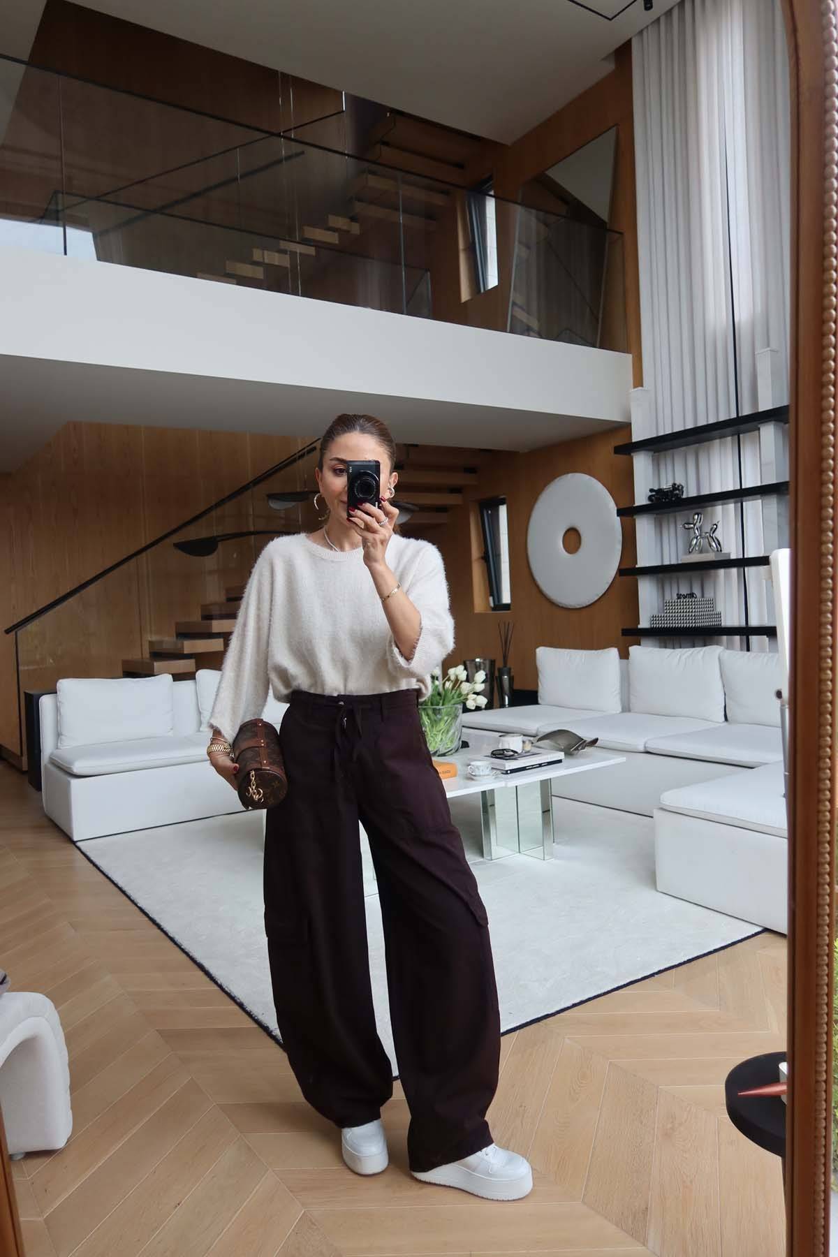 Cargo Pocket Drawstring Waist Trousers