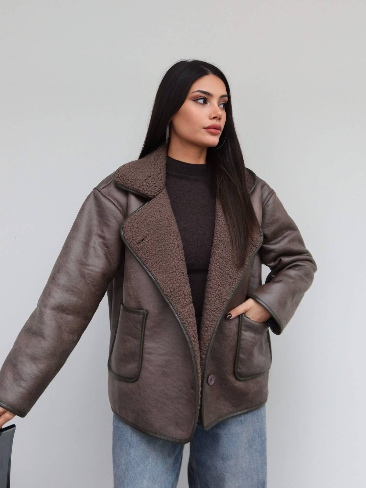 Patch Pocket Suede Jacket — photograph 4