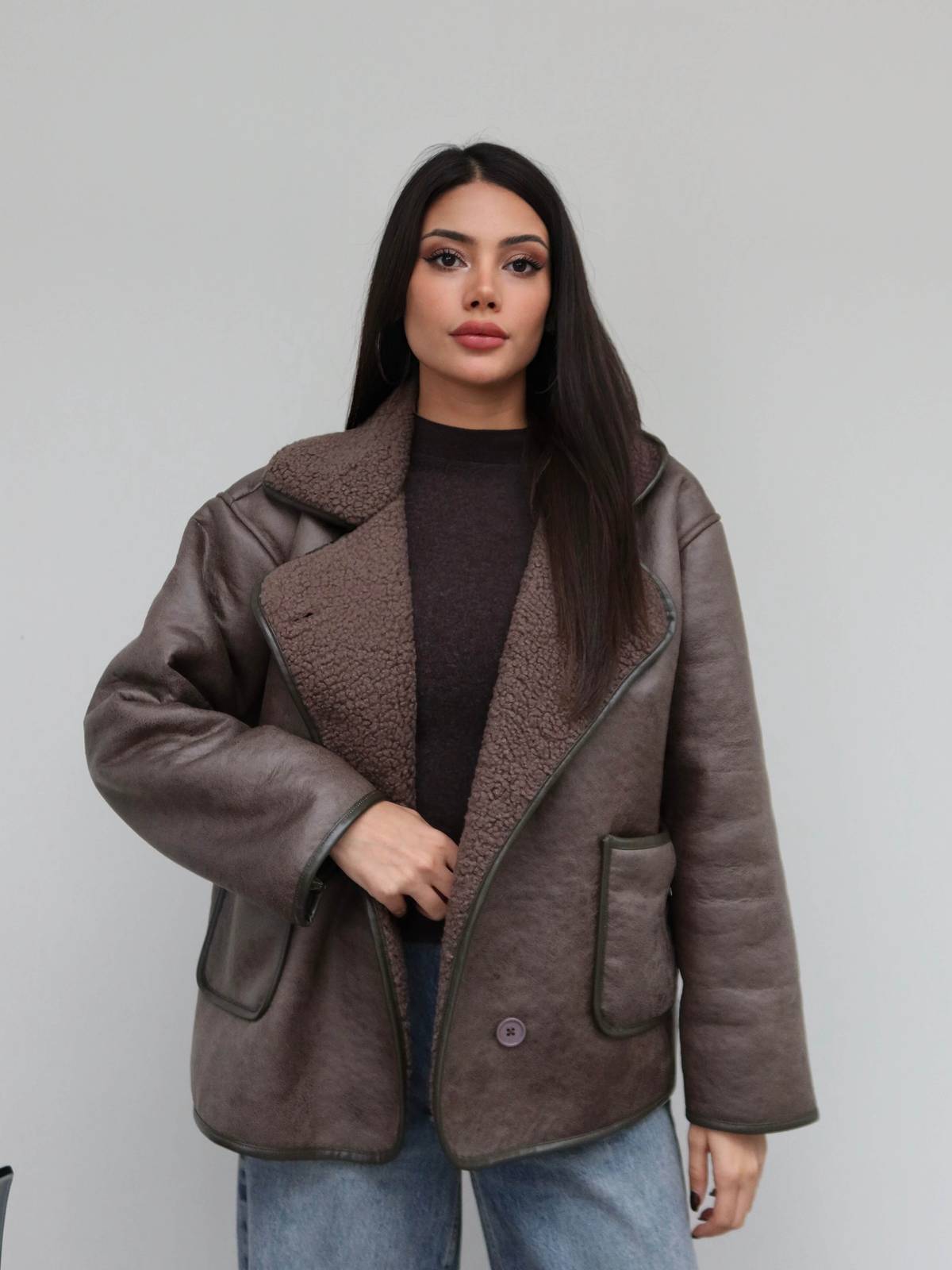 Patch Pocket Suede Jacket — photograph 1