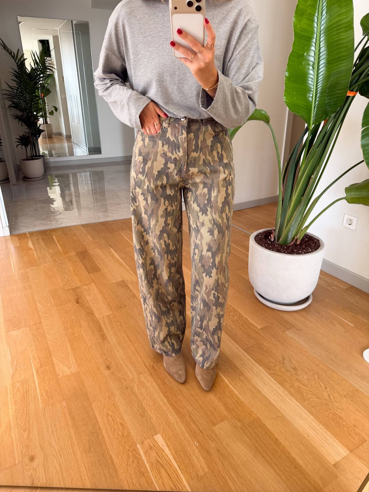 Camouflage Print Baggy Trousers — photograph 3