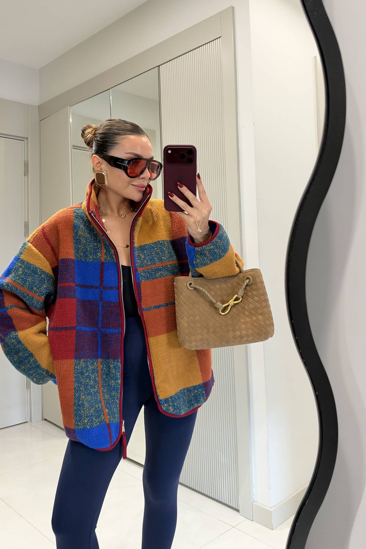 Presy Patterned Teddy Zip Sweatshirt