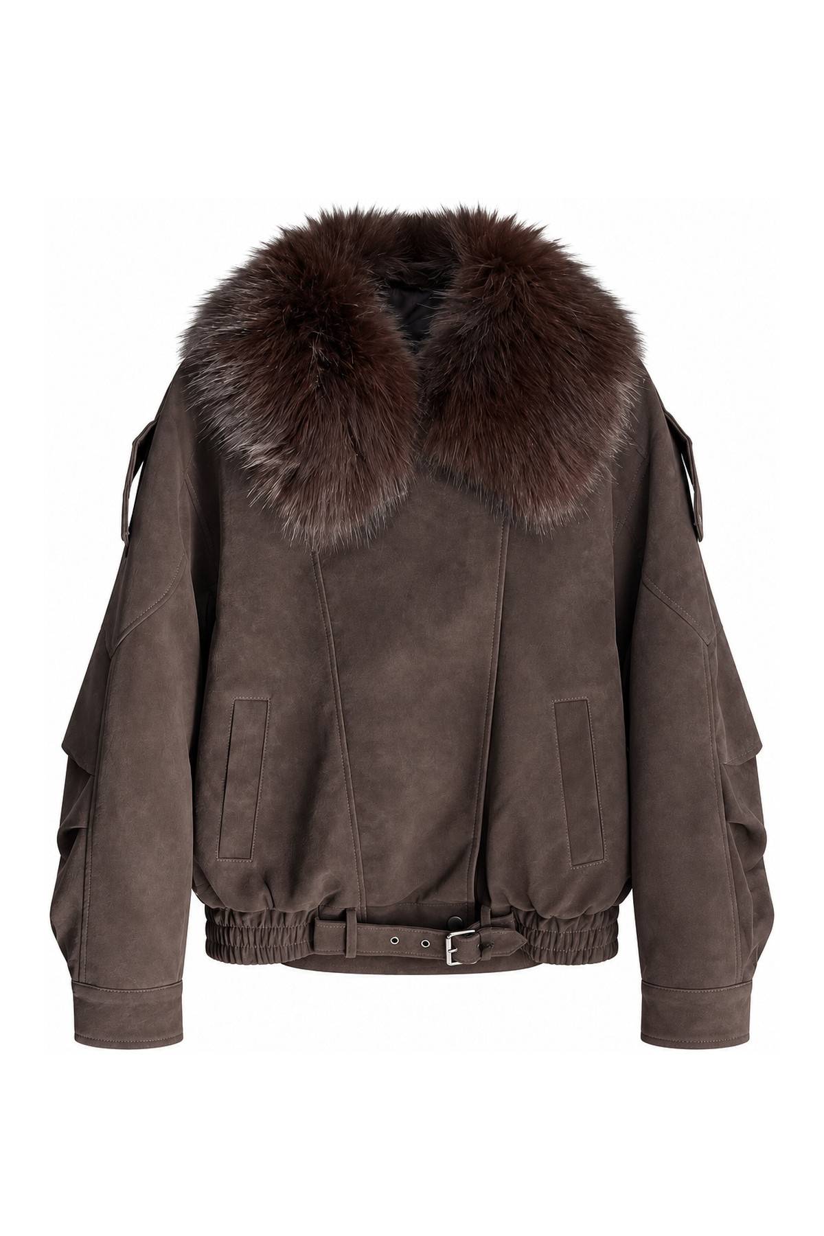 Premium Fur Collar And Lined Coat — photograph 2