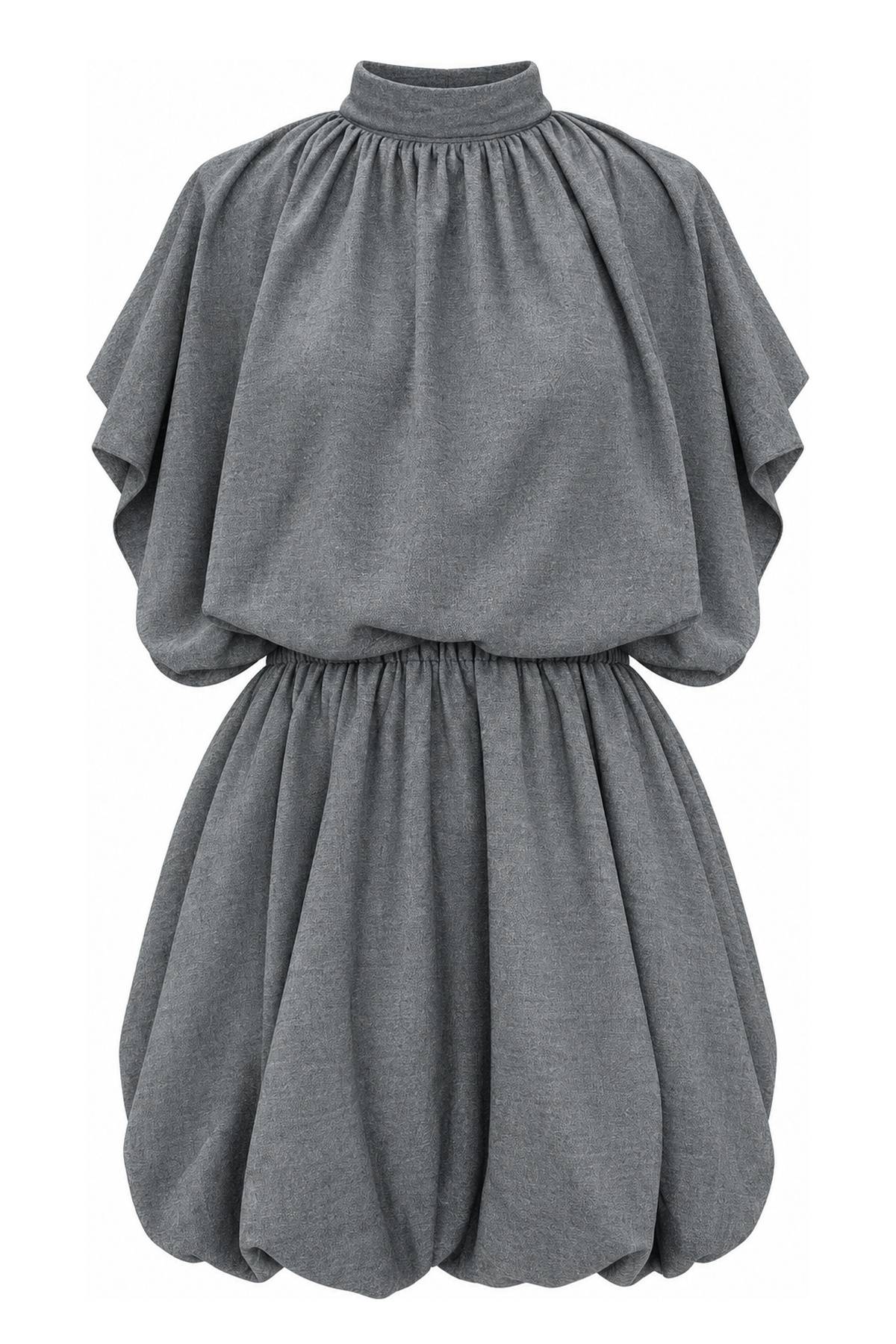 Batwing Sleeve Balloon Dress