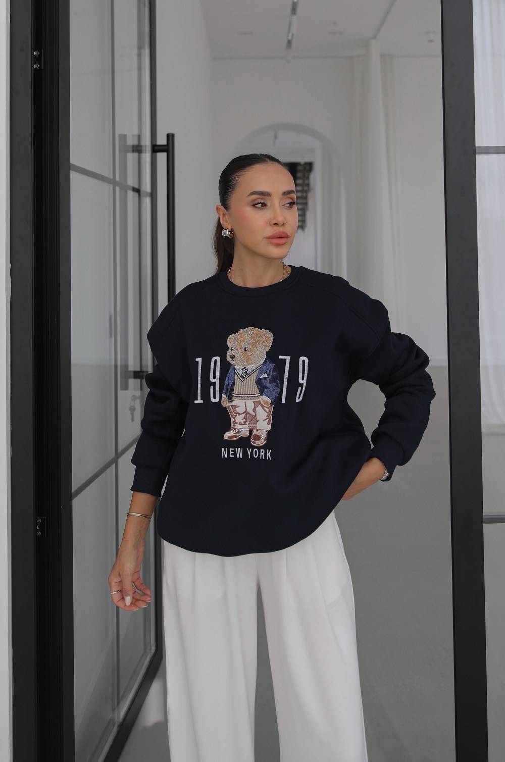 Teddy Print Sweatshirt — photograph 3