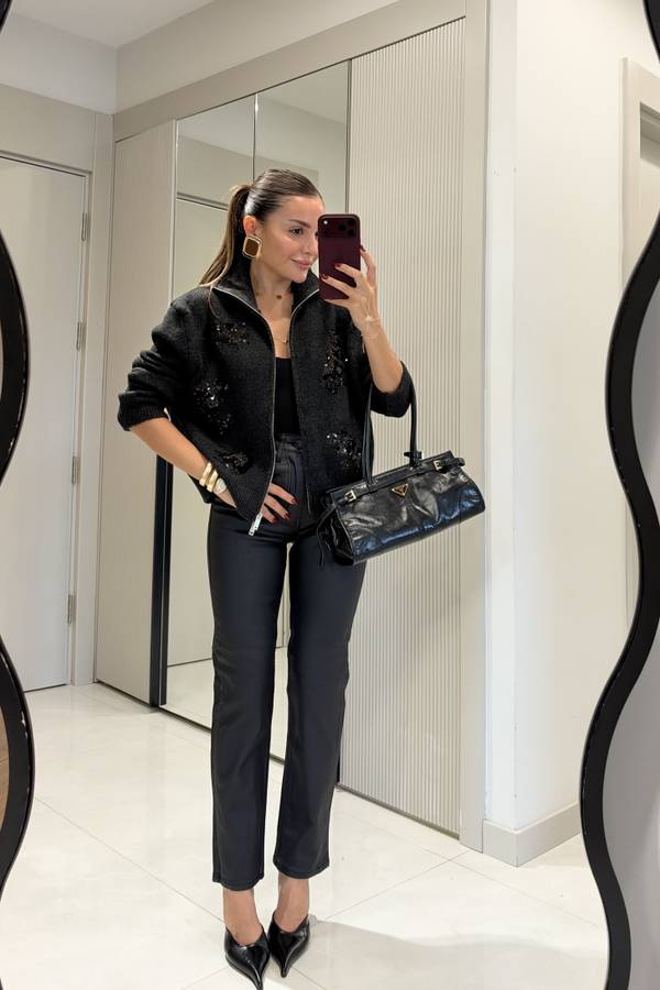 Laser Straight Leg Waxed Trousers