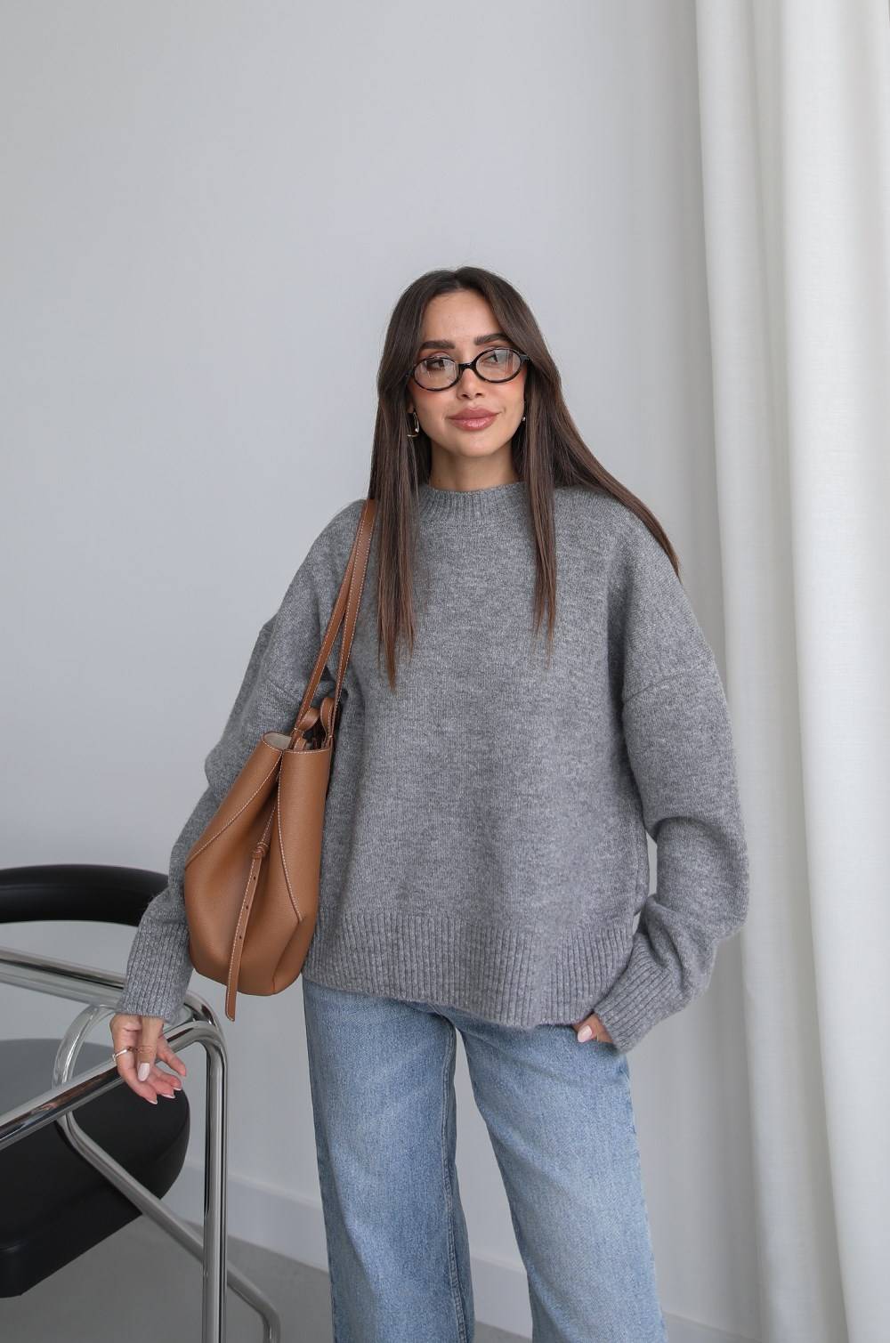 Grey Rare Wool Premium Jumper — photograph 3