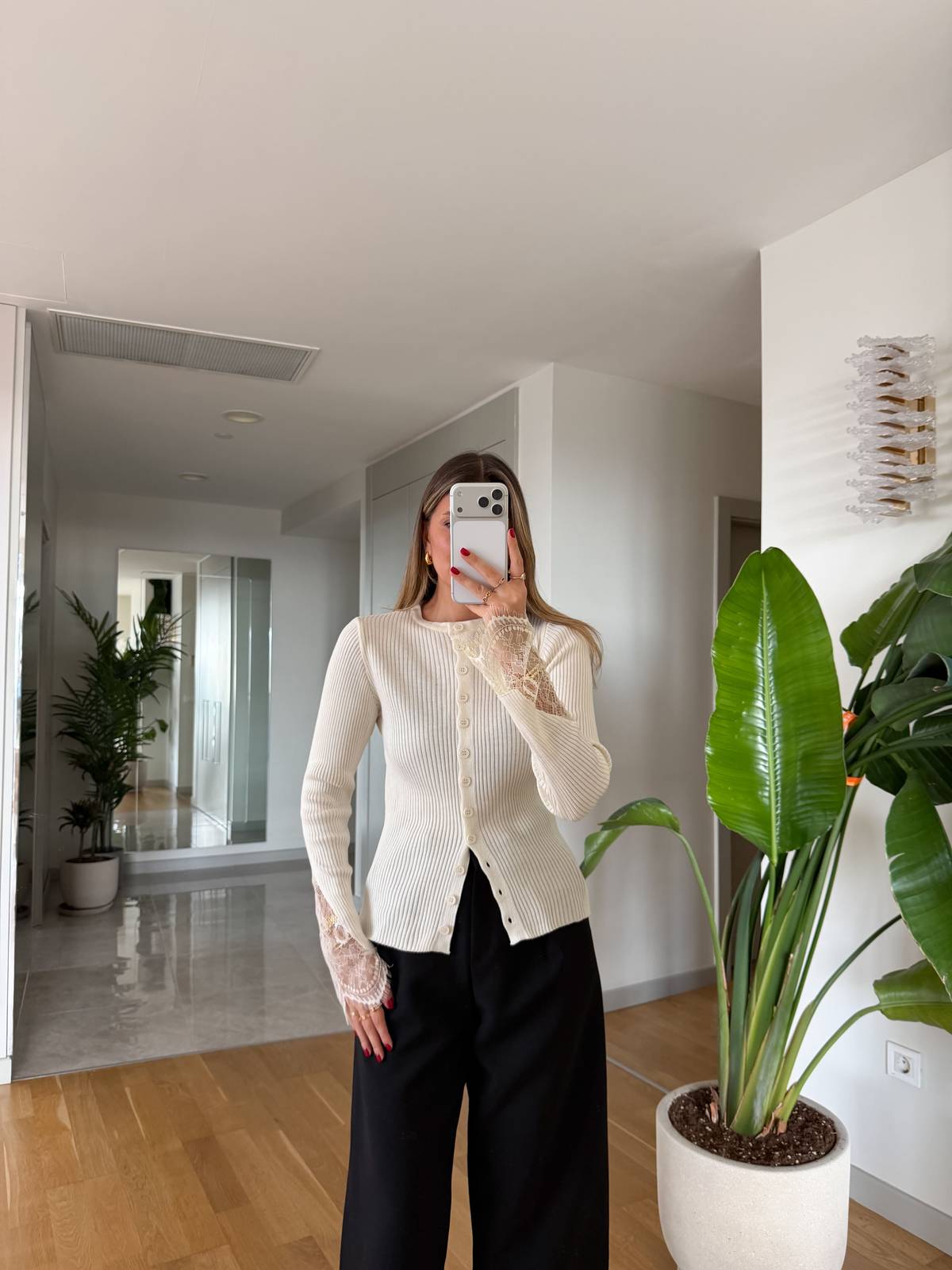 Cristin Lace Cuff Cardigan