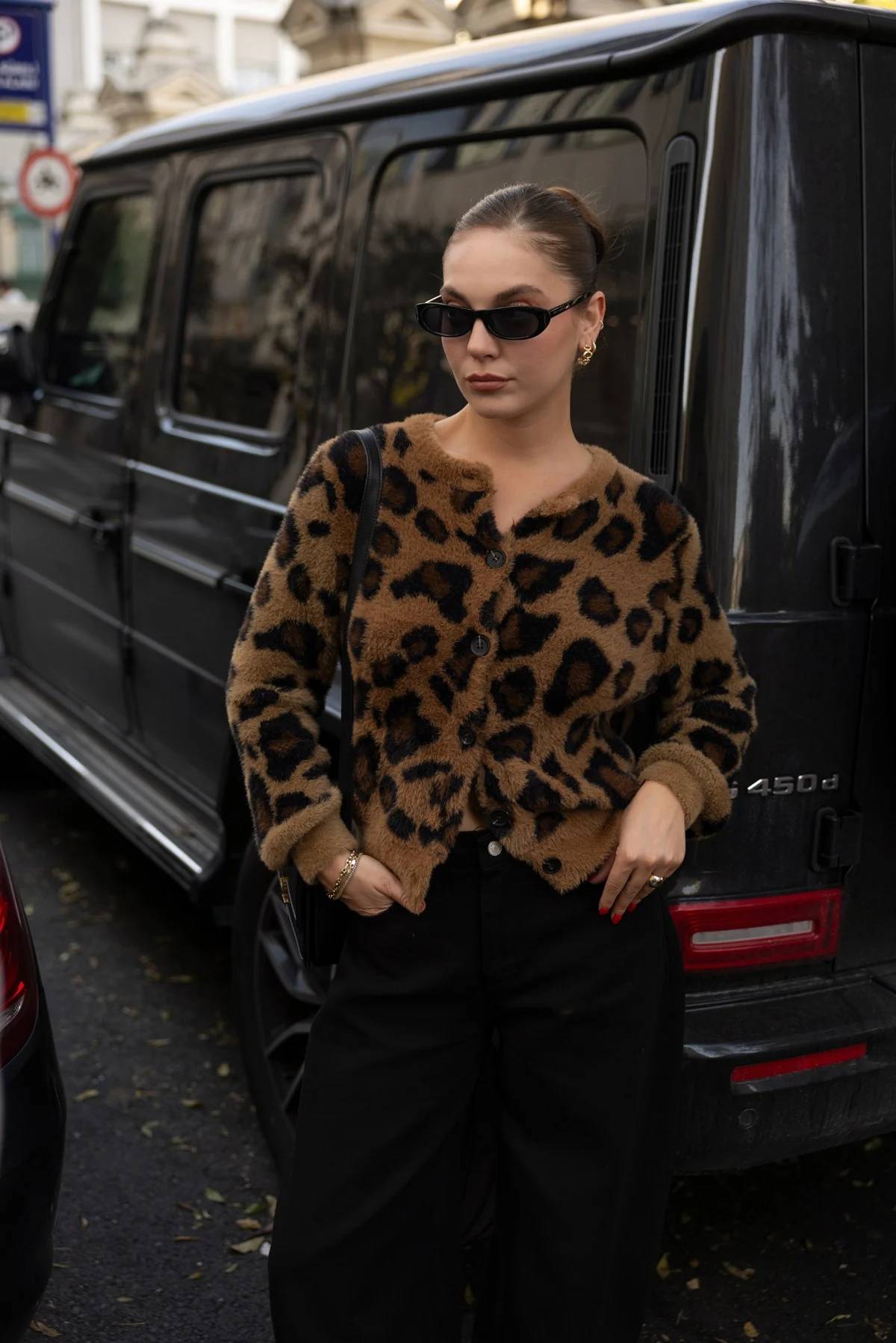 Leopard Print Soft Texture Cardigan — photograph 2
