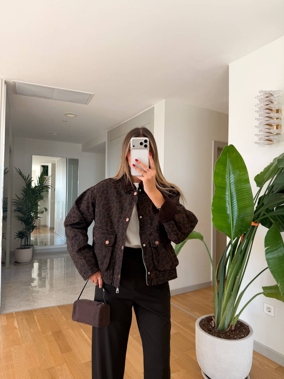 Leopard Print Velvet Collar Jacket — photograph 1