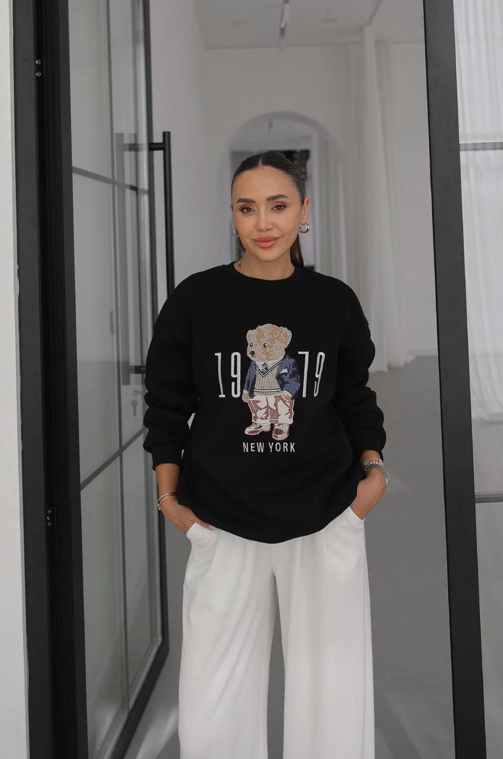 Teddy Print Sweatshirt — photograph 3