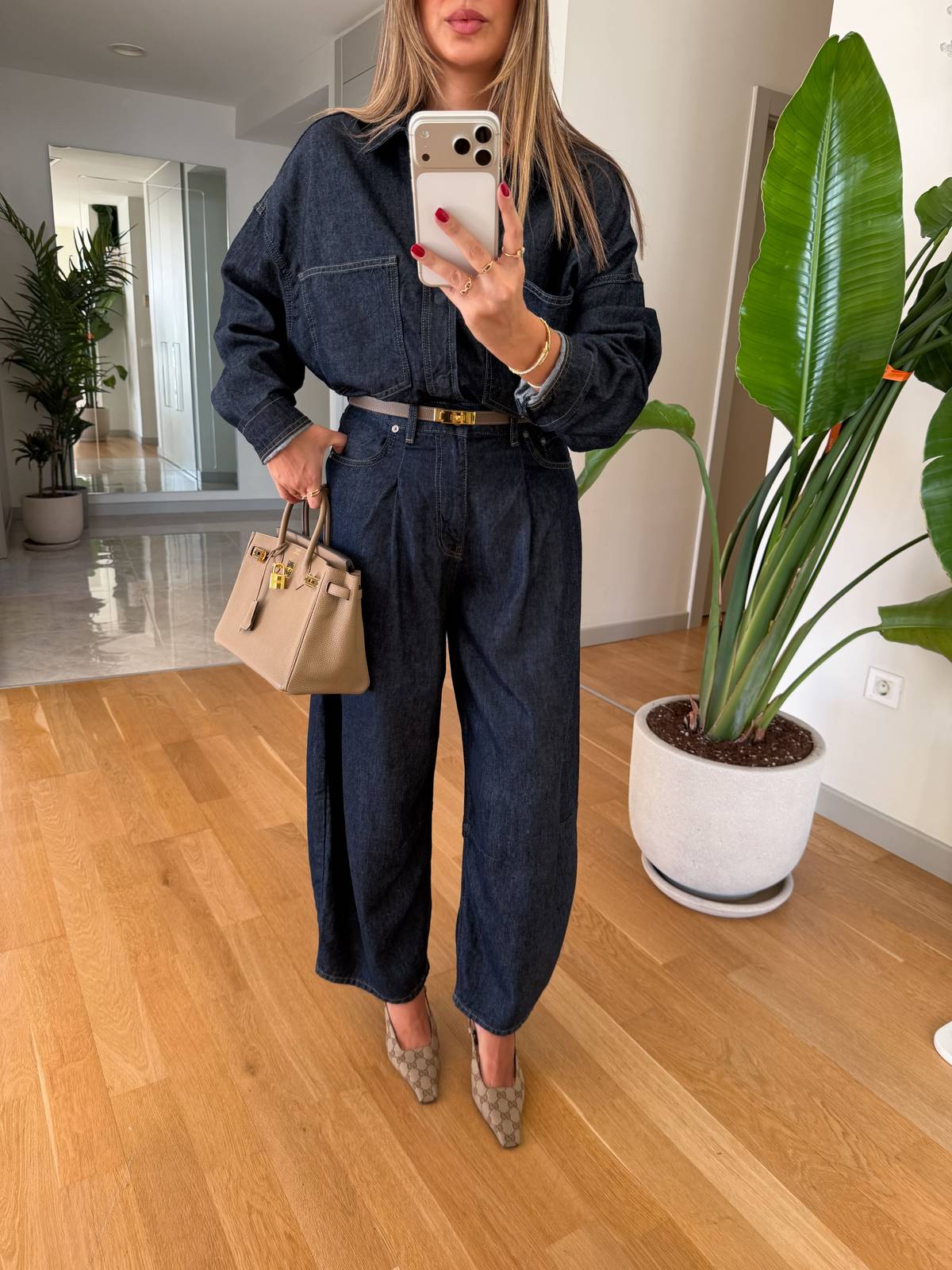 Tensel Barrel Trousers Navy — photograph 2