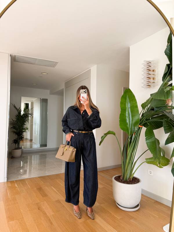 Tencel Barrel Leg Trousers