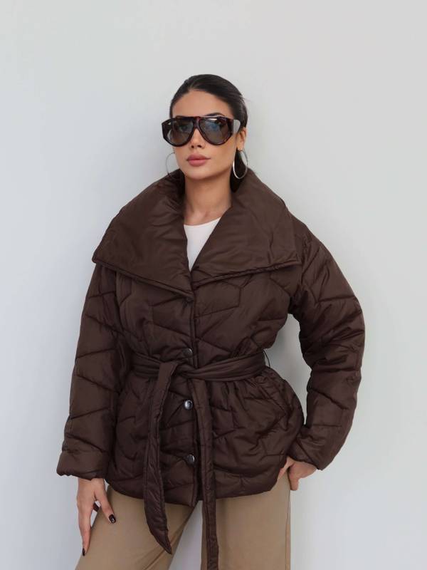 Belted Quilted Puffer Coat