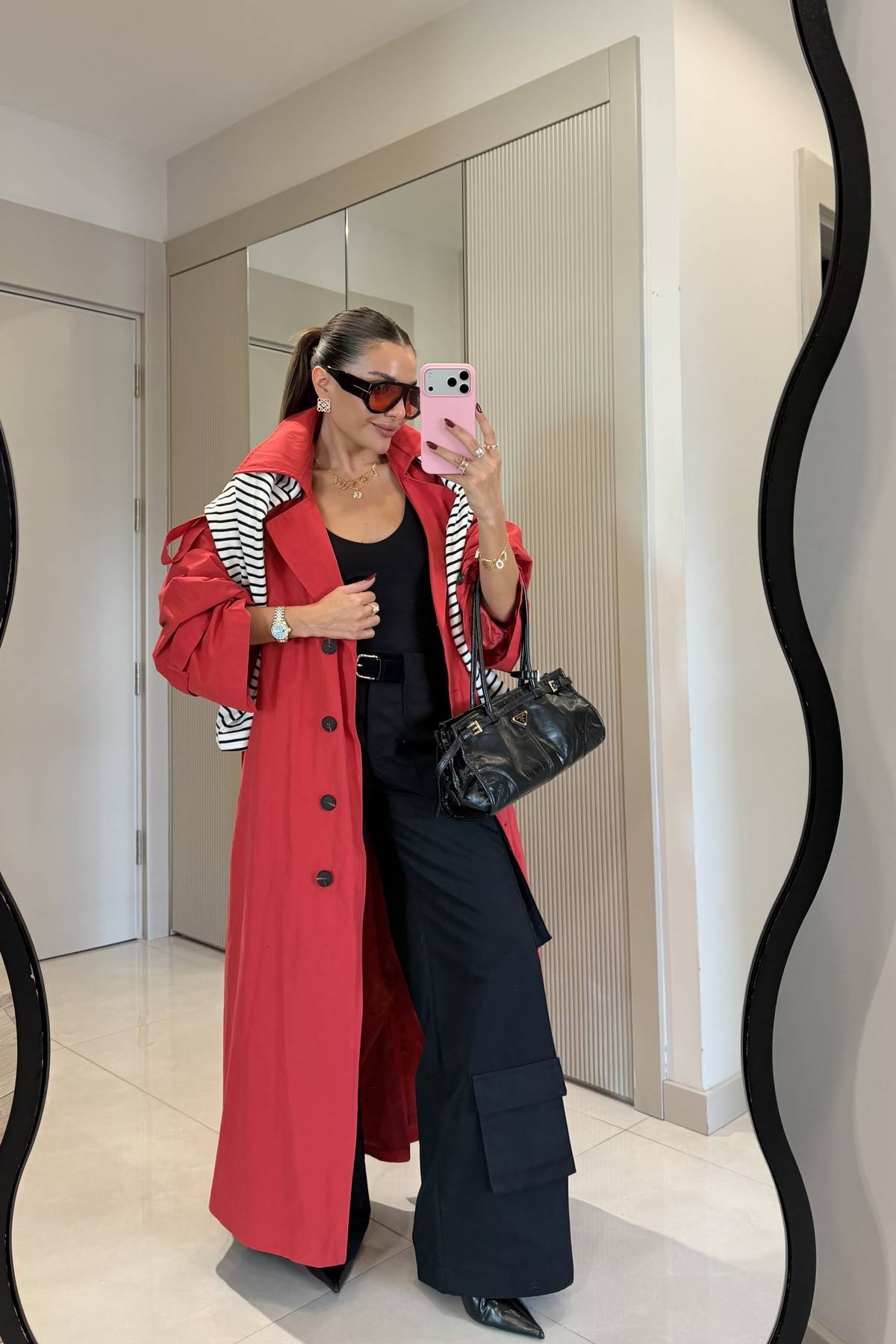 Funs Belted Premium Oversized Trench Coat