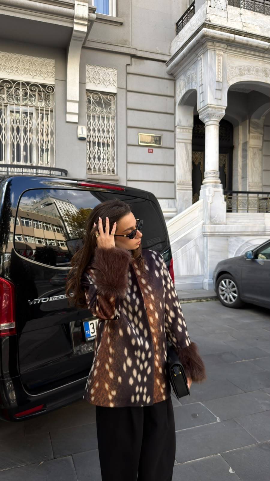 Fur Trim Leopard Print Jacket — photograph 2